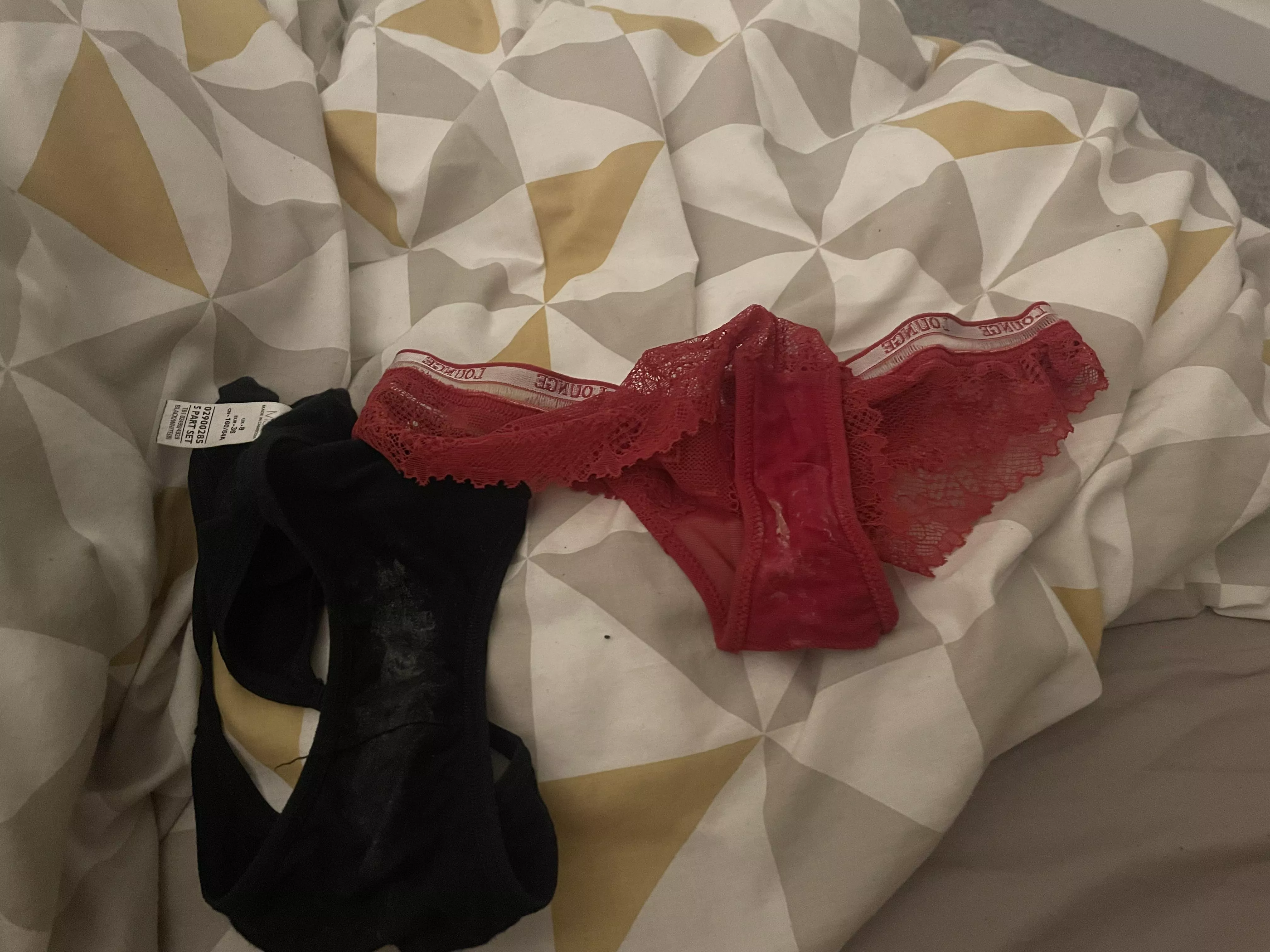 Girlfriend and sisters knickers together. Both smell amazing.