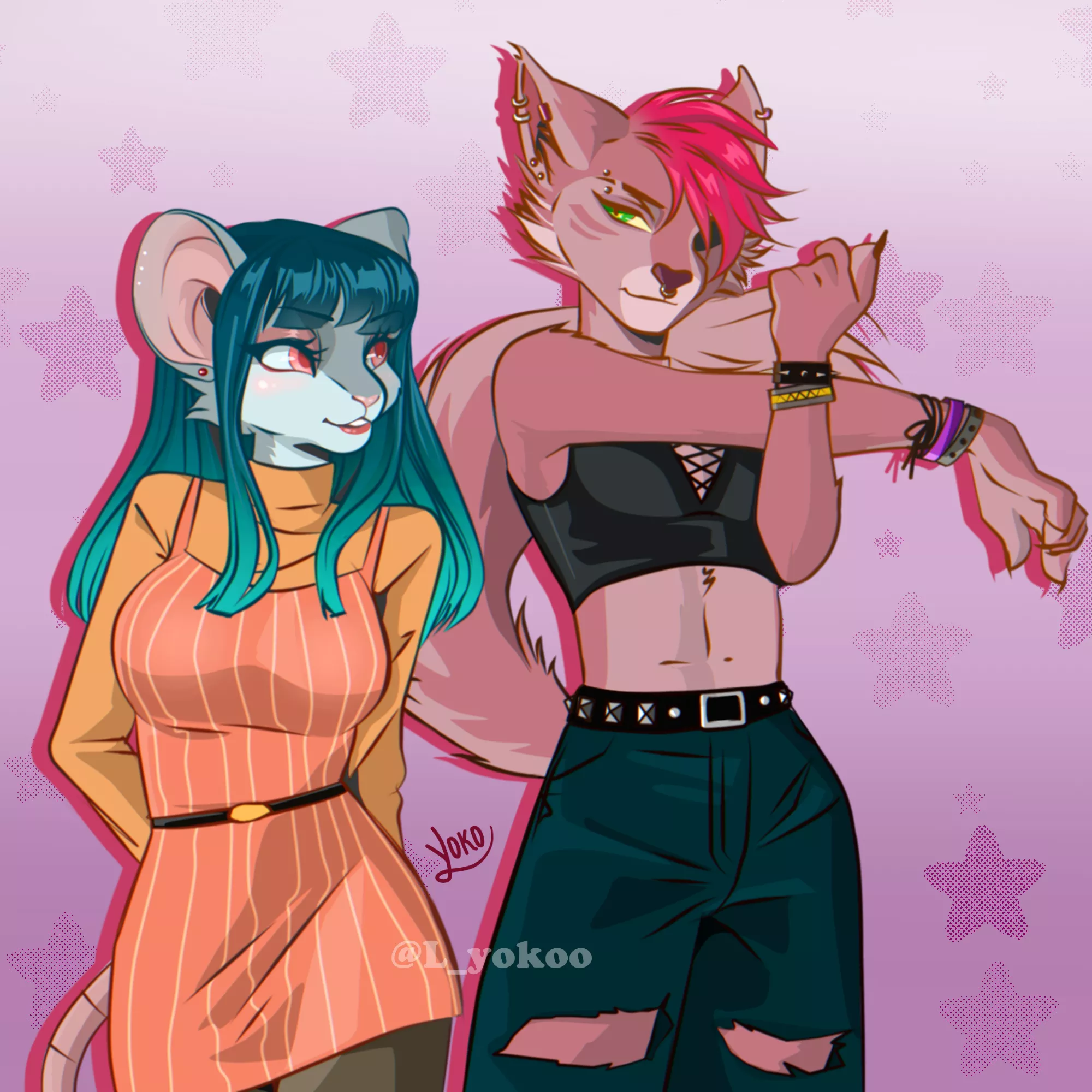 Girlfriends (Art by me @L_yokoo)