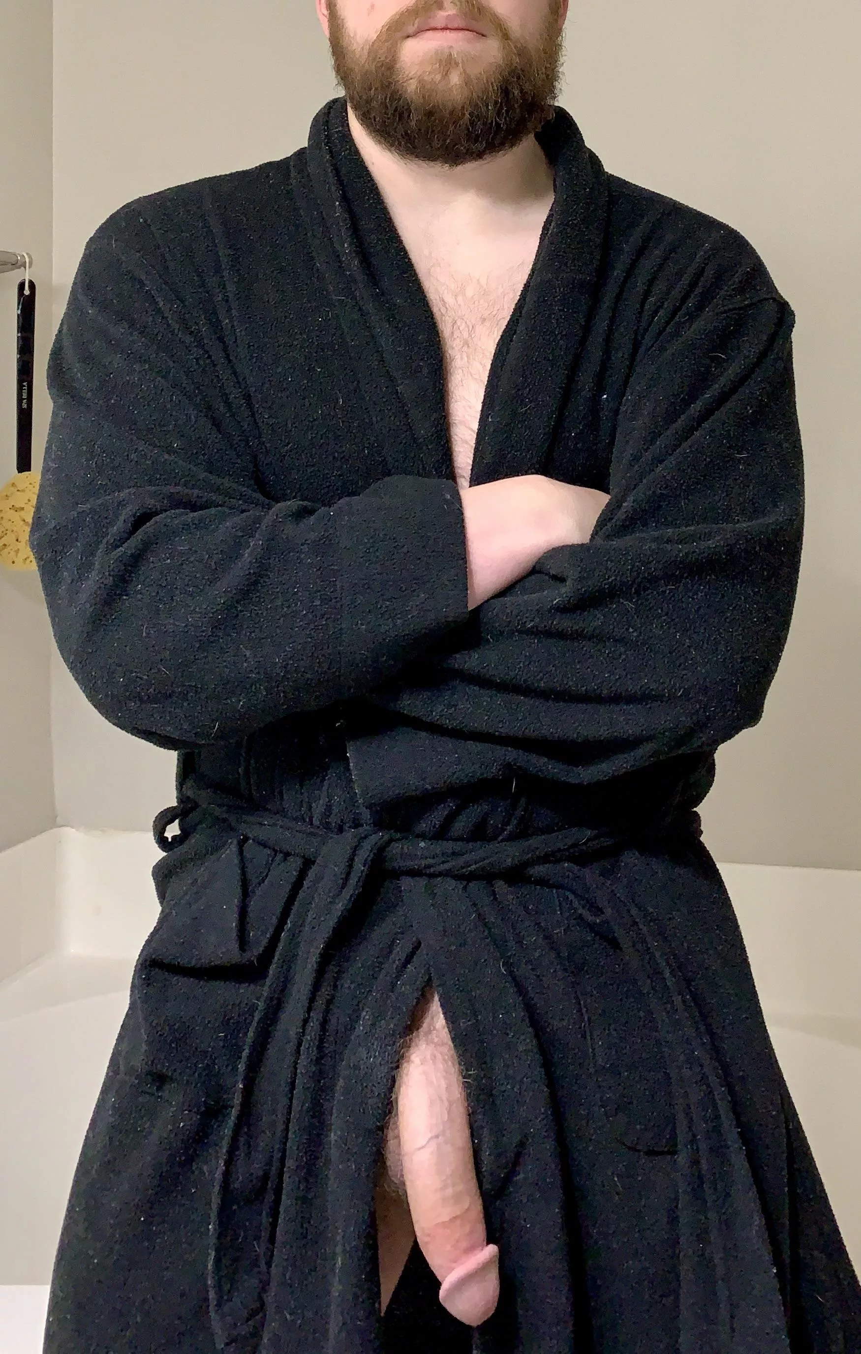 Glad robes let you see the beard and the boner.