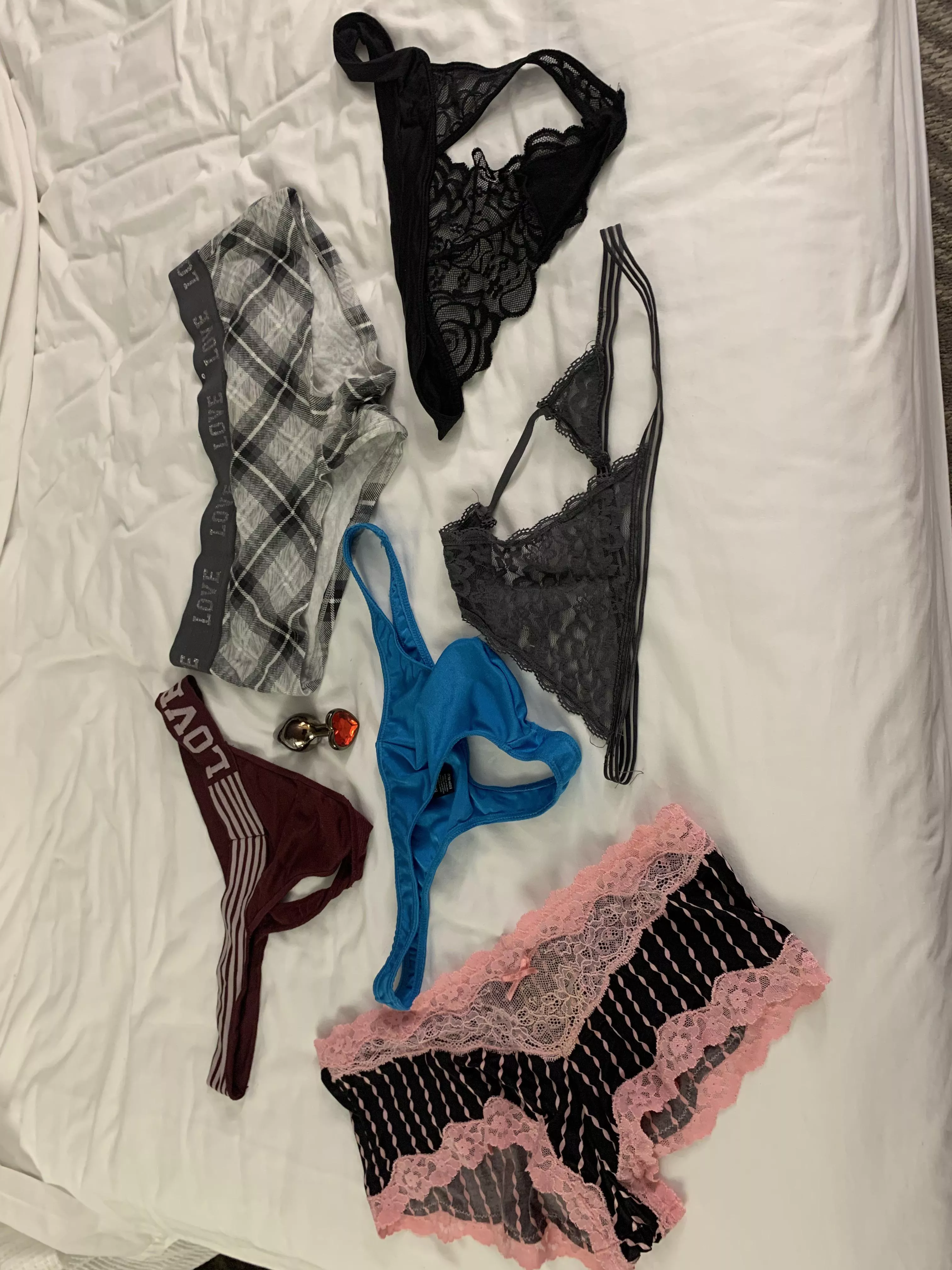 Going out to dinner with a coworker. He has no idea I’ll be plugged and in panties. Which should I wear?