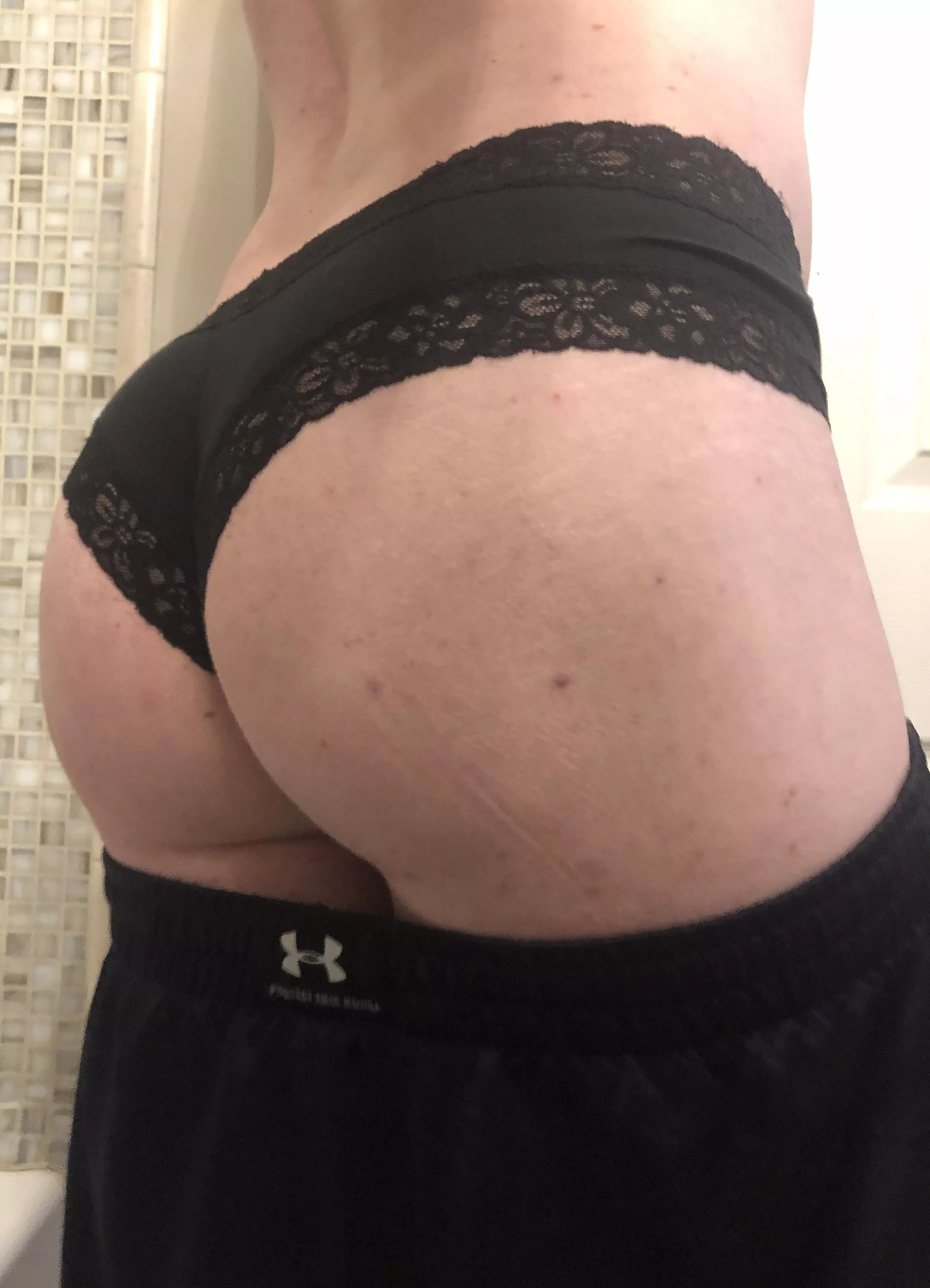 Going out tonight with coworkers, what should I wear? See my profile posts for options. I’m thinking a hoodie and tight jeans over panties and maybe some thigh high stockings. What say you?