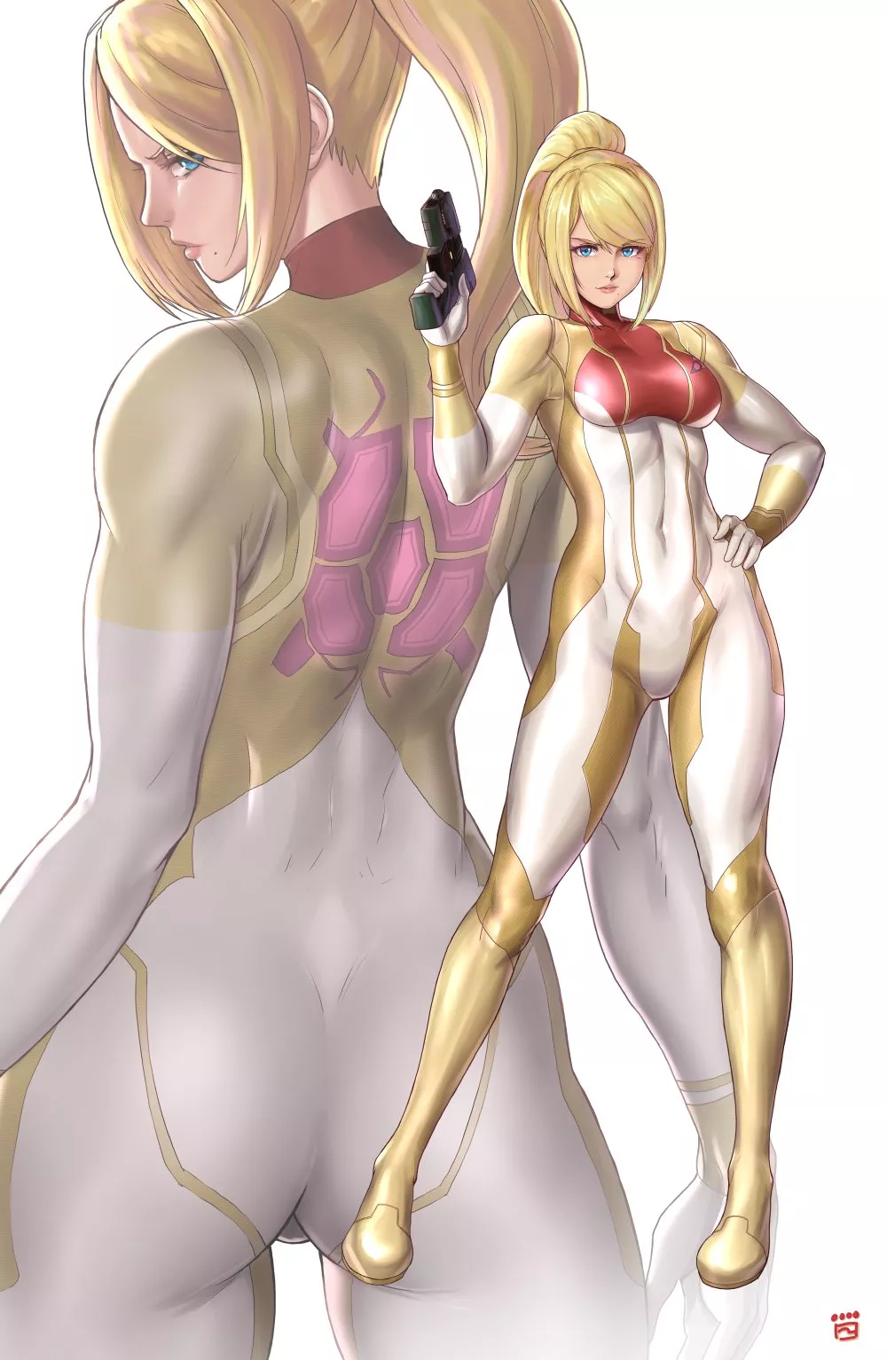 Gold And White Zero Suit Samus (Finalcake) [Metroid]