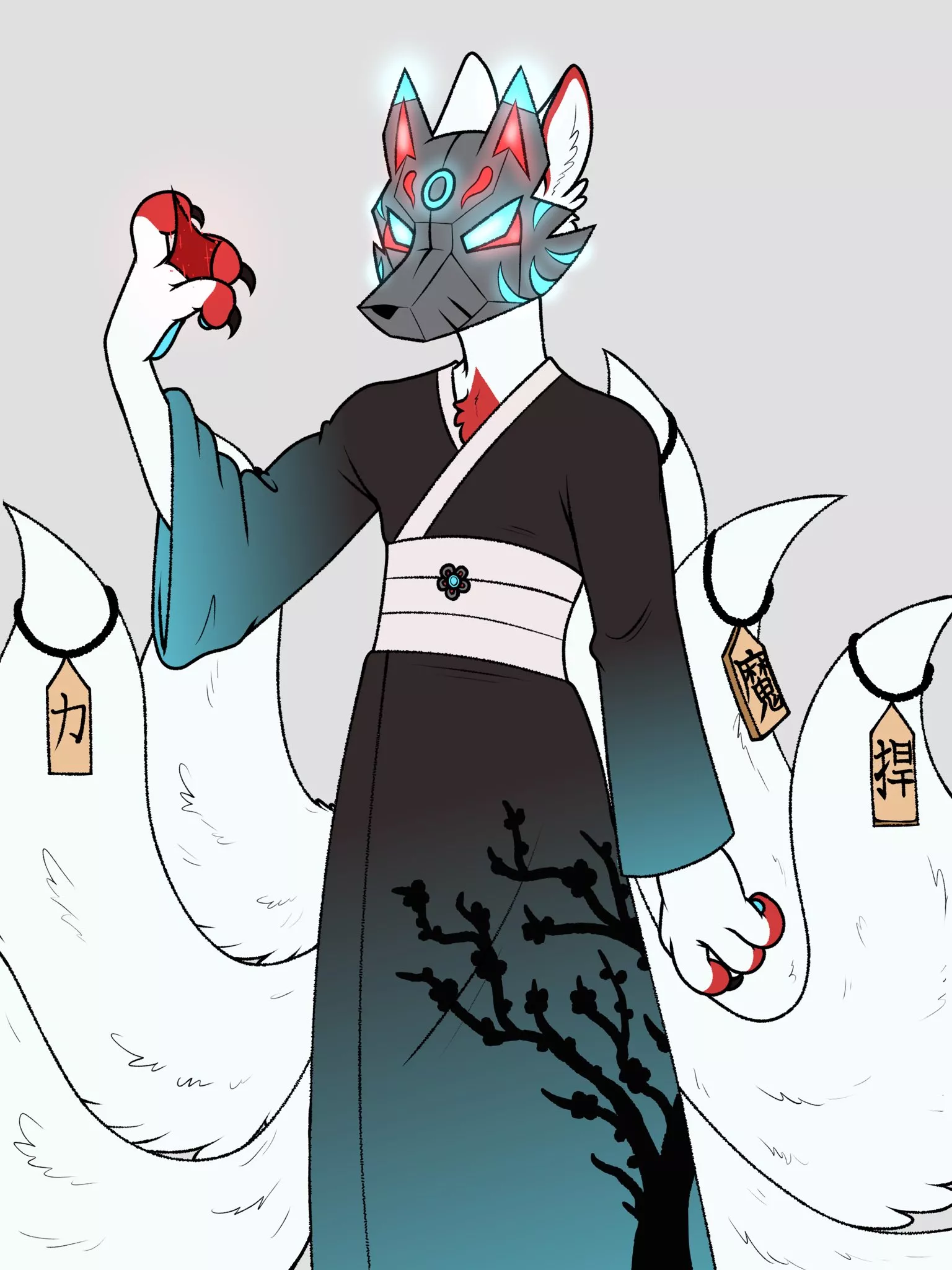 got a ref done for my kitsune character finally, pretty happy about how it turned out!