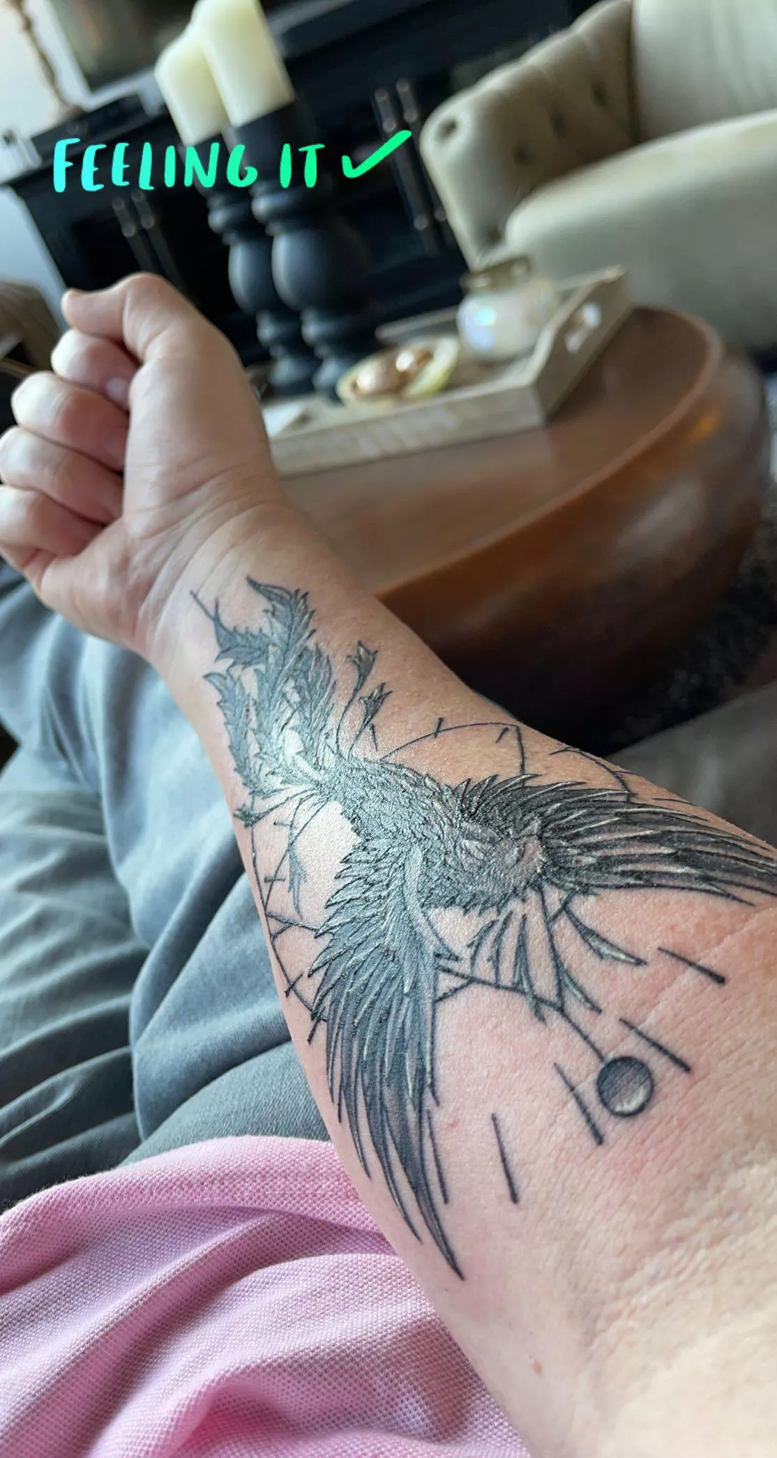 Got the Phoenix flying on my right arm! Like it?