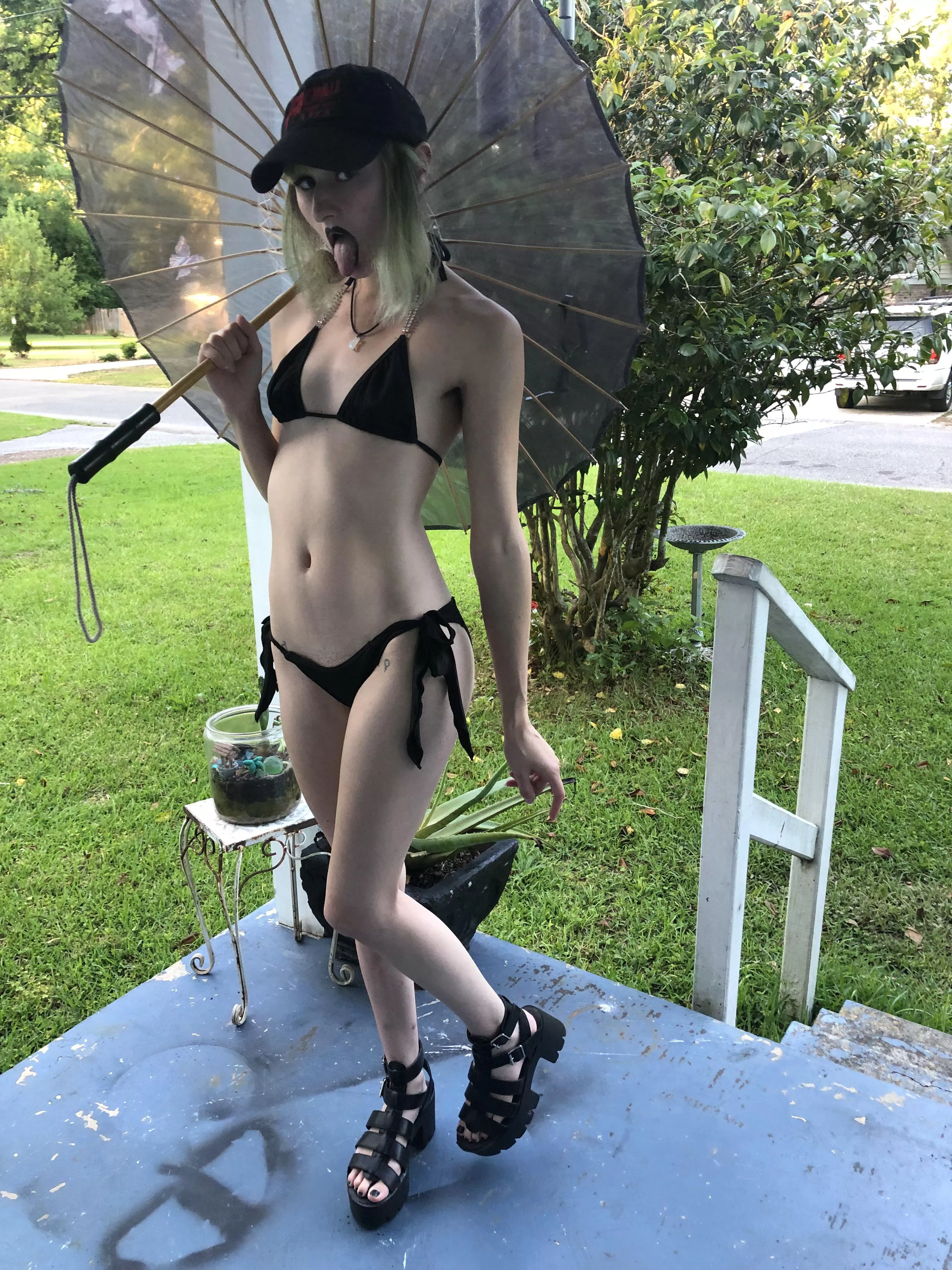 Goth girl bikini