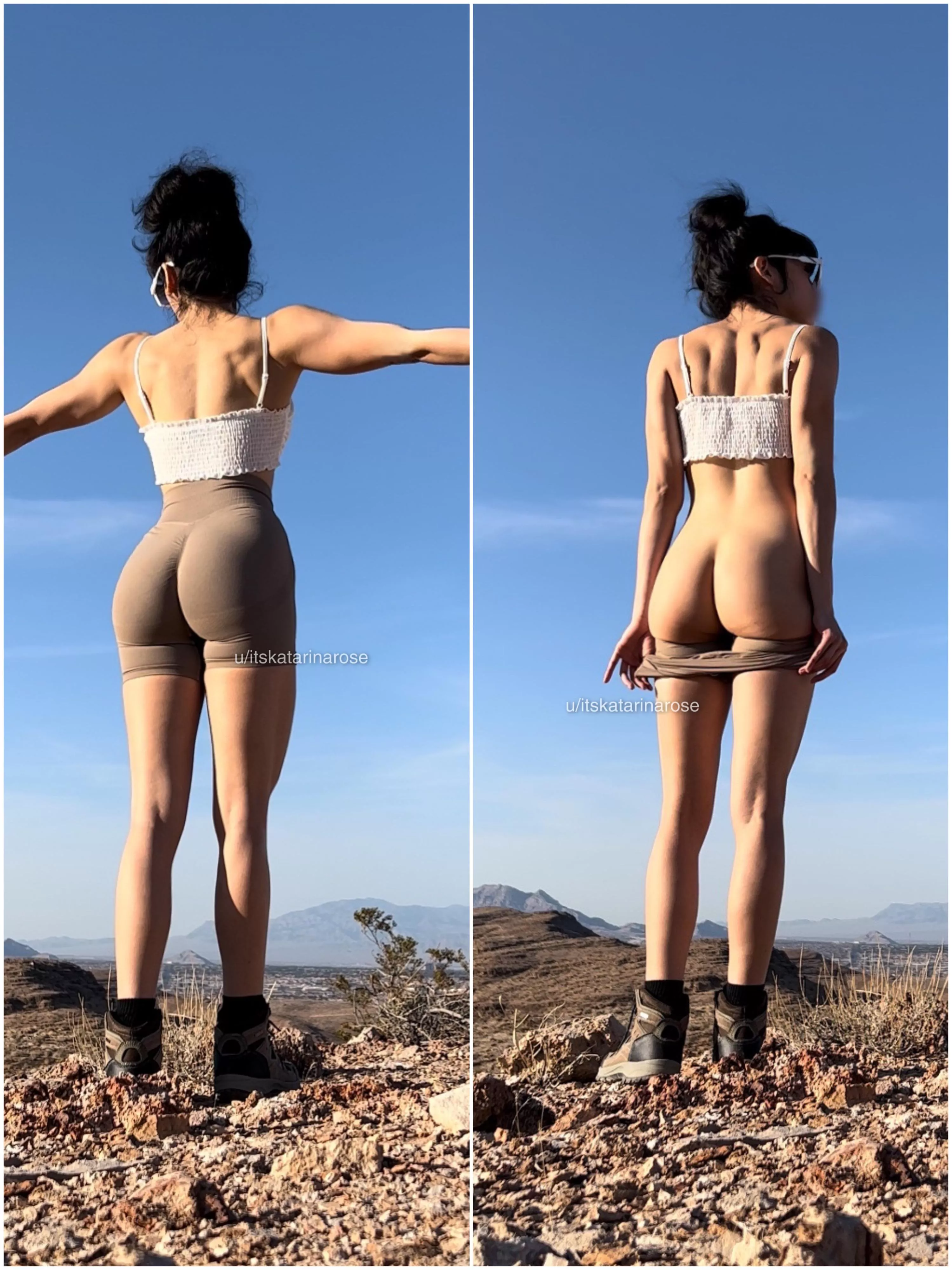 gotta show off the buns on my hike 💕