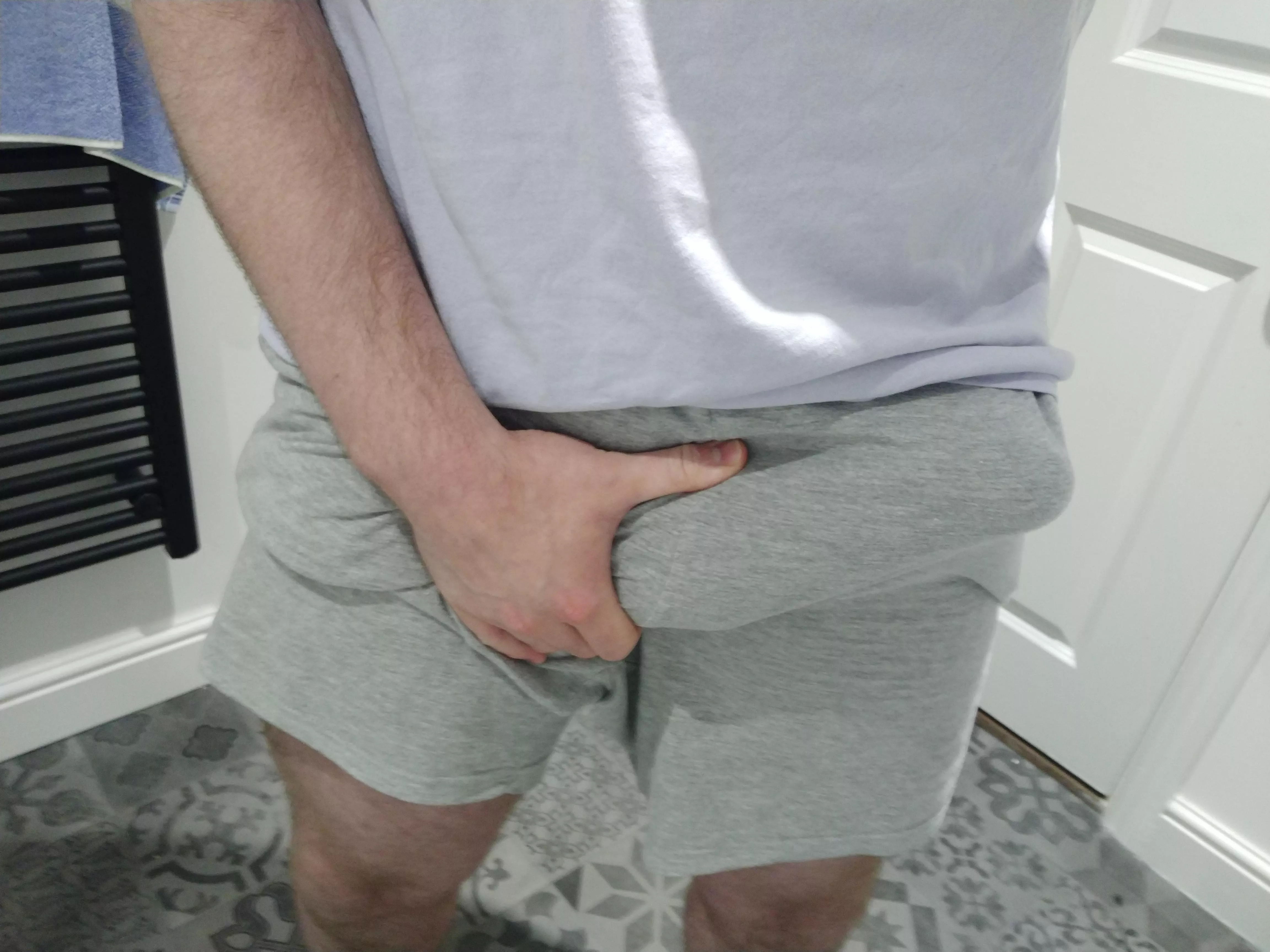 Grey pyjamas don't leave much to the imagination