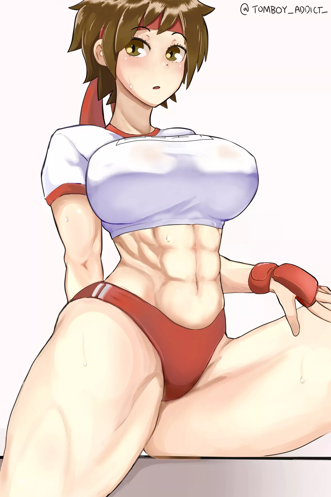 Gym outfit Sakura Kasugano by me (@tomboy_addict_)