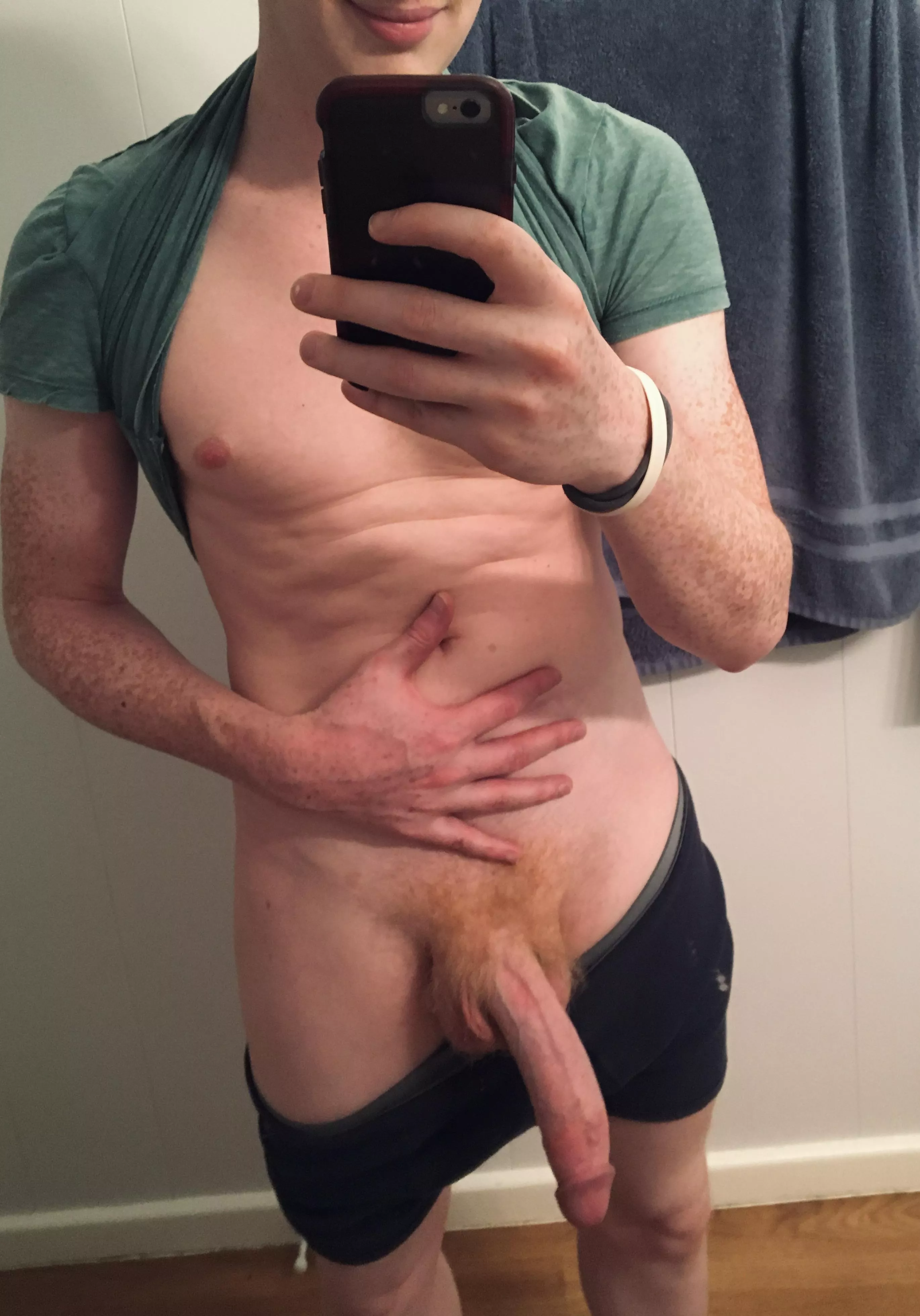 Hairy and half hard.