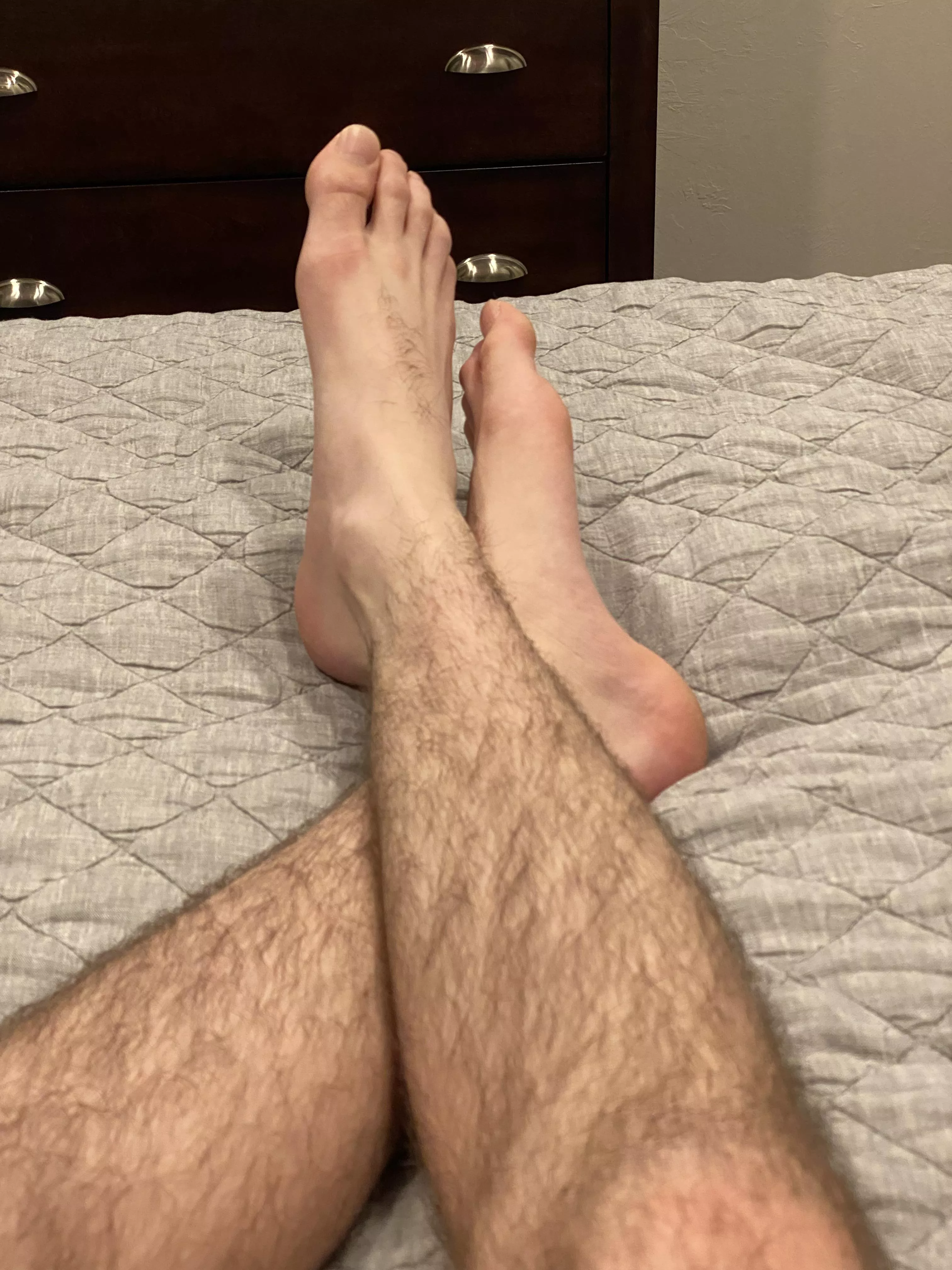 Hairy legs narrow feet