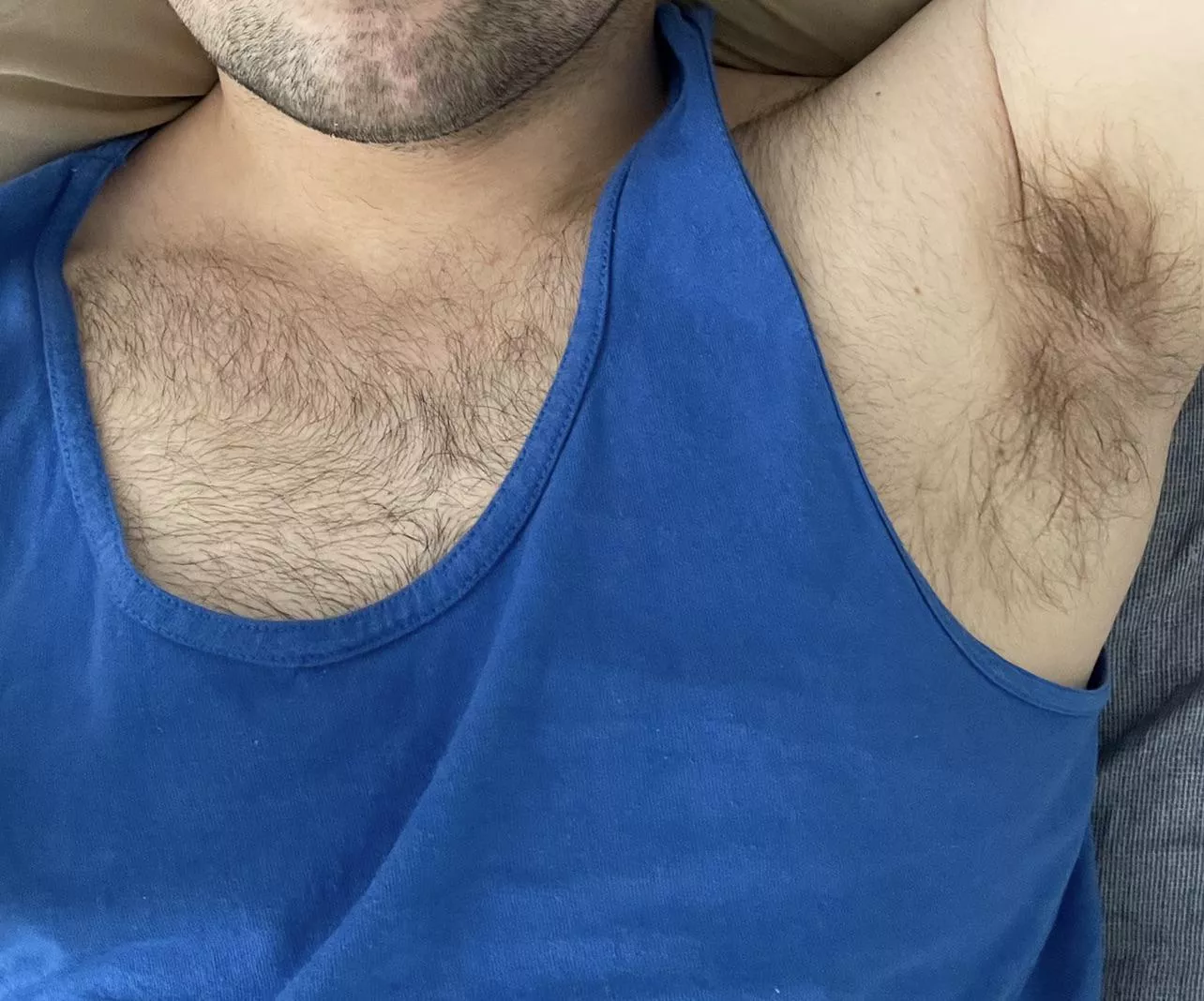 Hairy pits and chest 😈