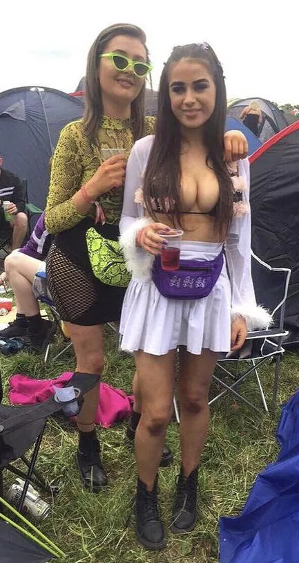 Hanging out at a festival