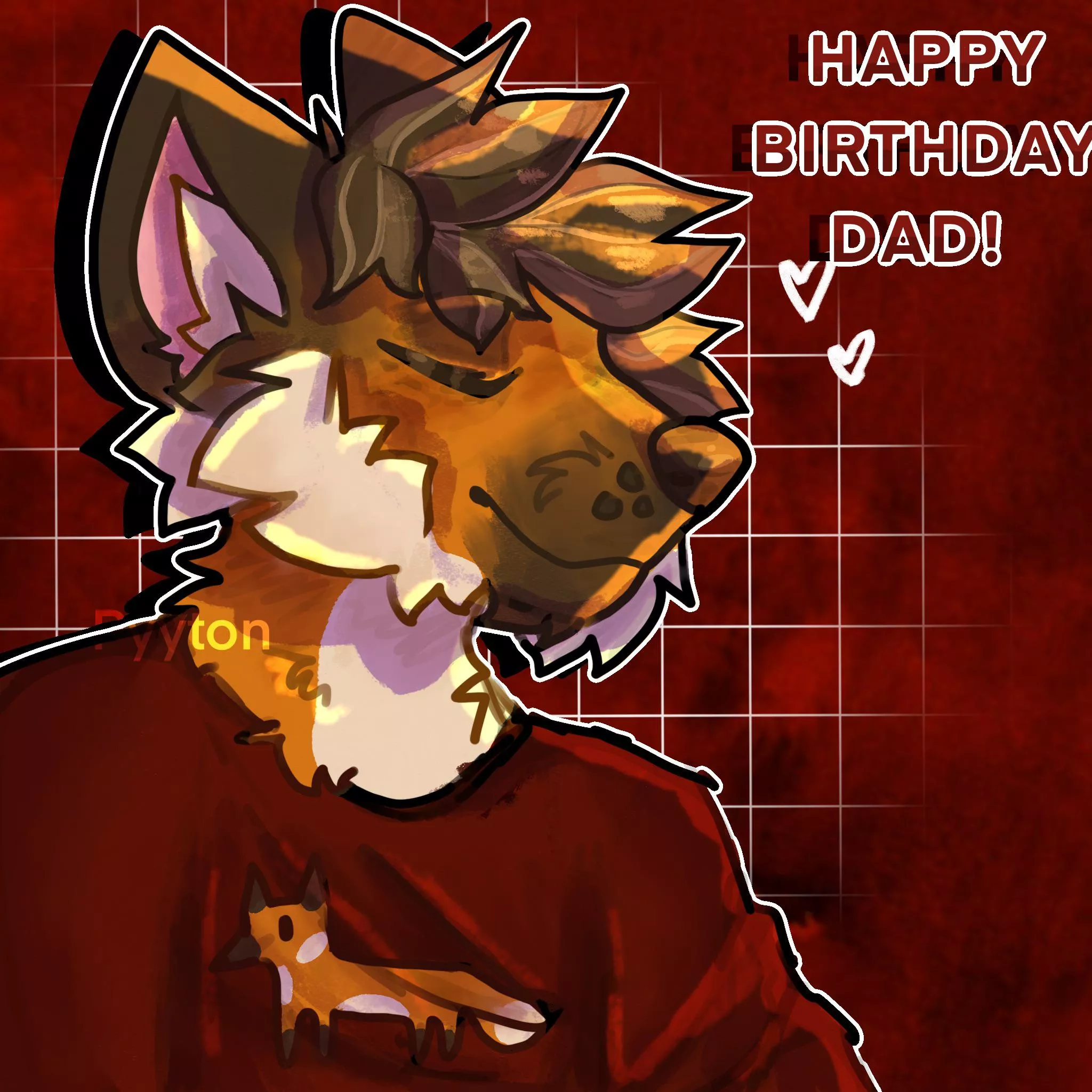 Happy birthday to my dad! Art by me (@PythonPyy on twitter) comms are open :)