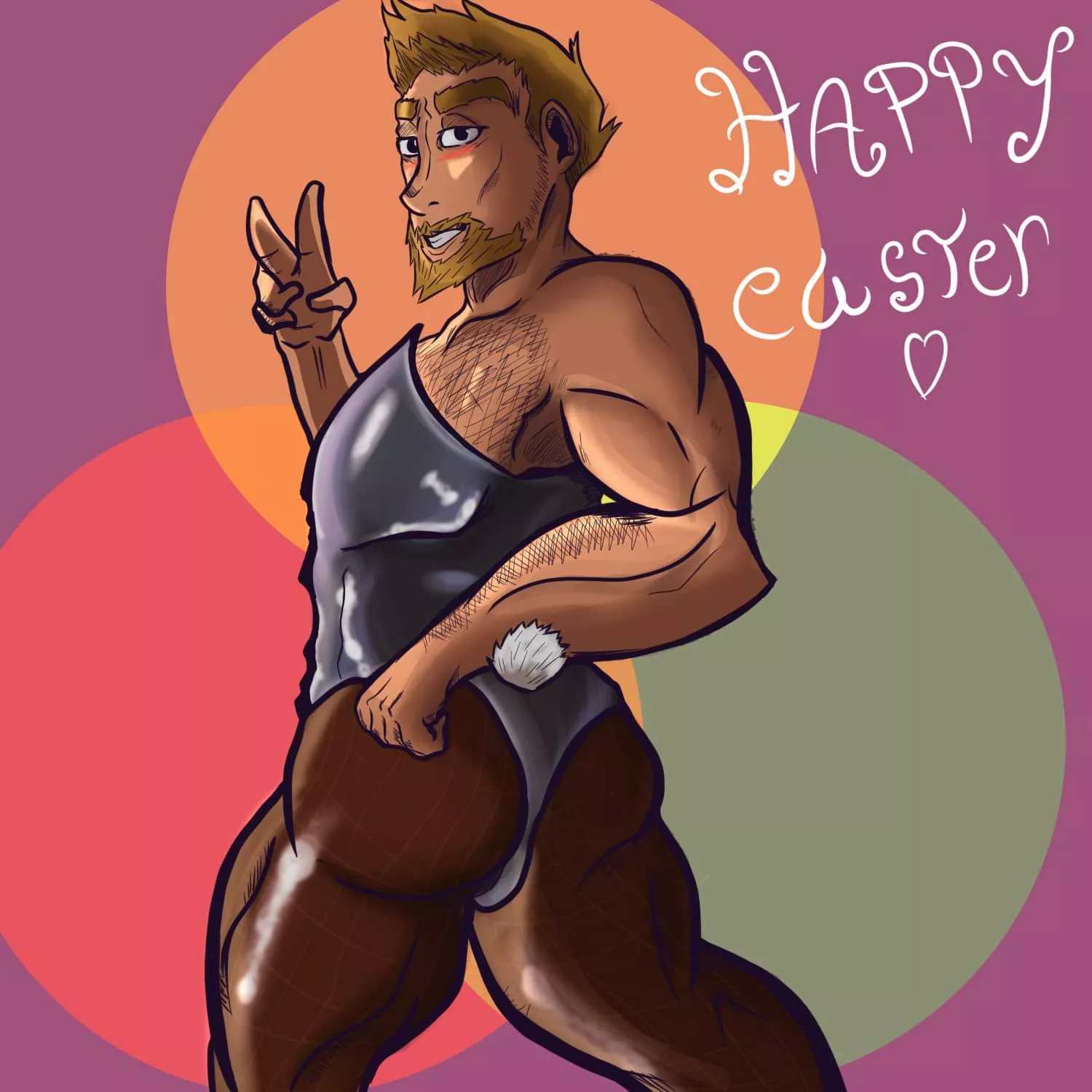 happy easter, digital art, me