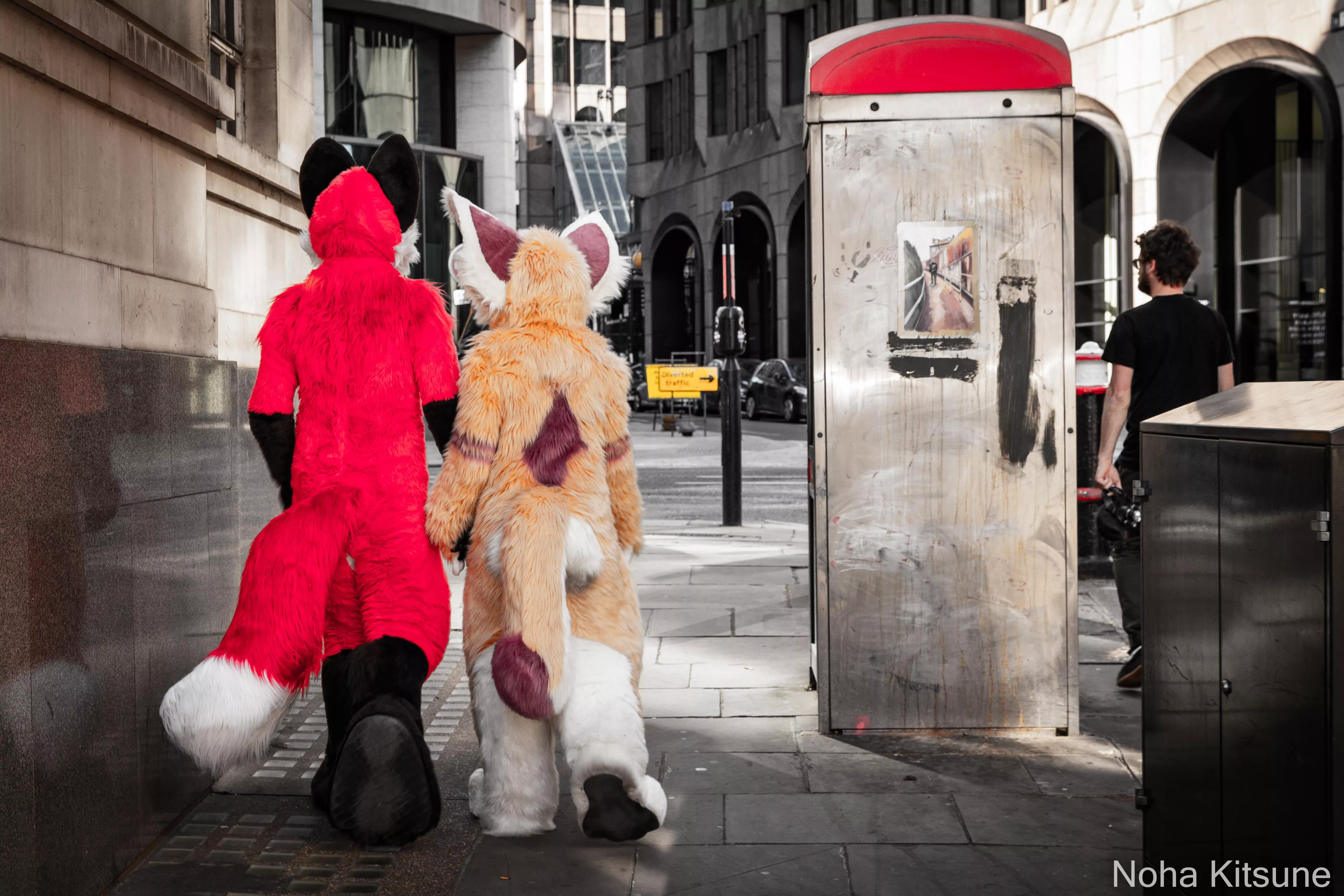 Happy #FursuitFriday everyone! Featuring @XavierFox19 and @KaylaOryx (on twitter)