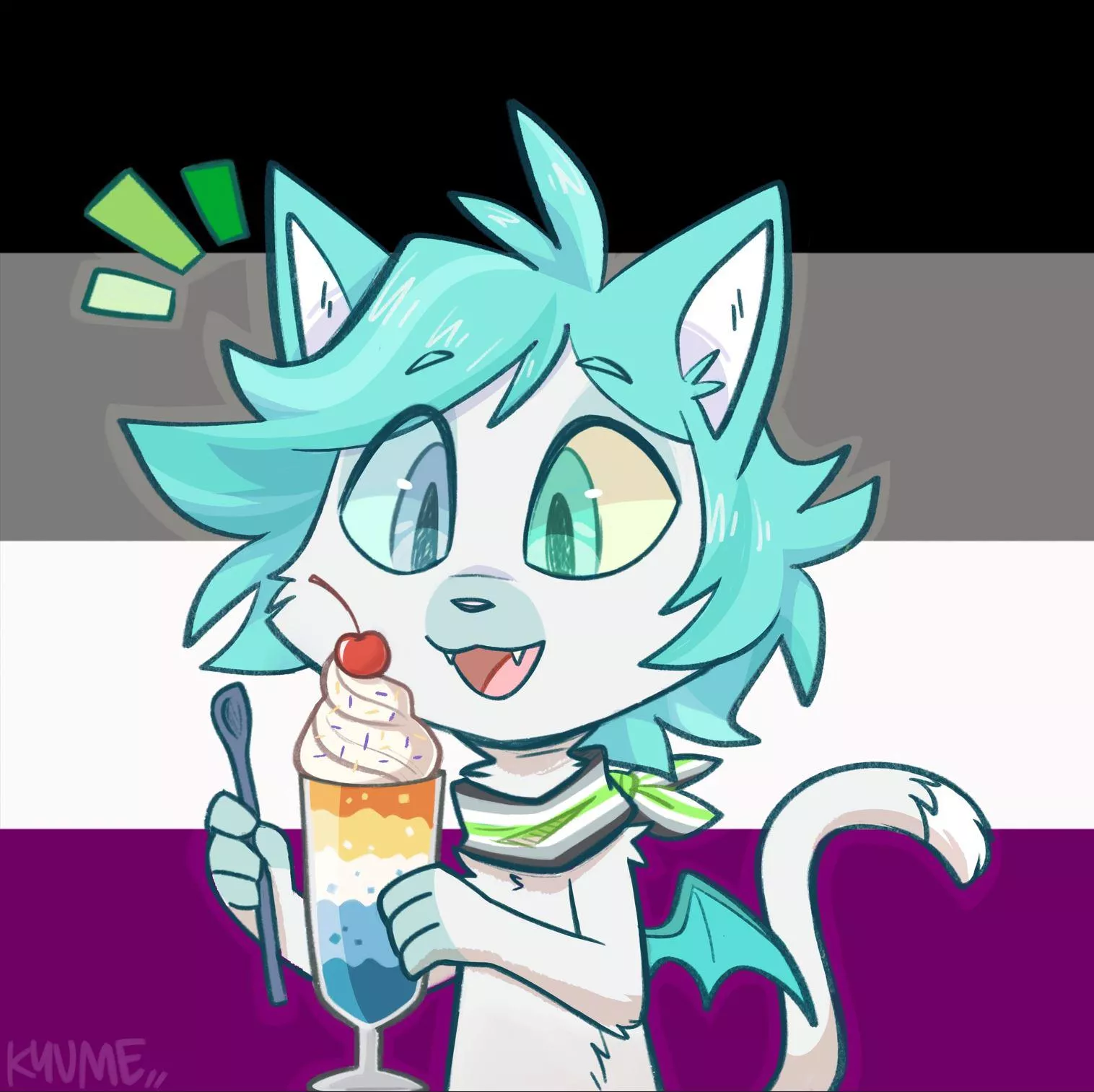 Happy Pride!! Hi to all fellow a-specs! [art by me @kazunekomori]