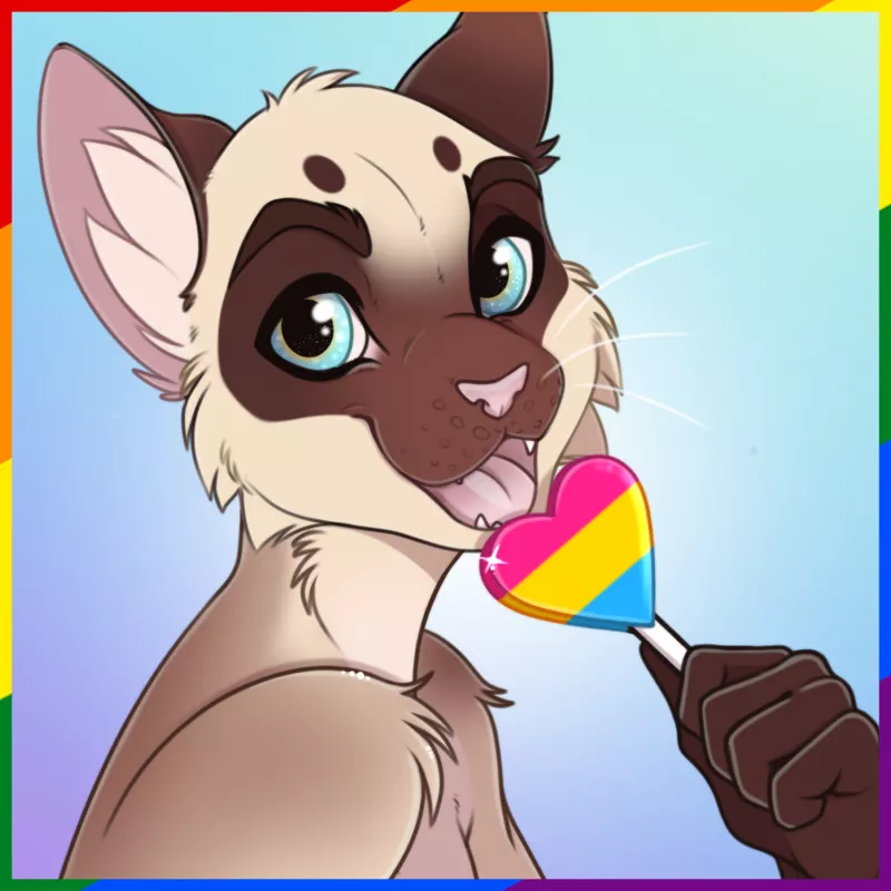 Happy Pride Month! ðŸŒˆ (art by me @slashpuppys)