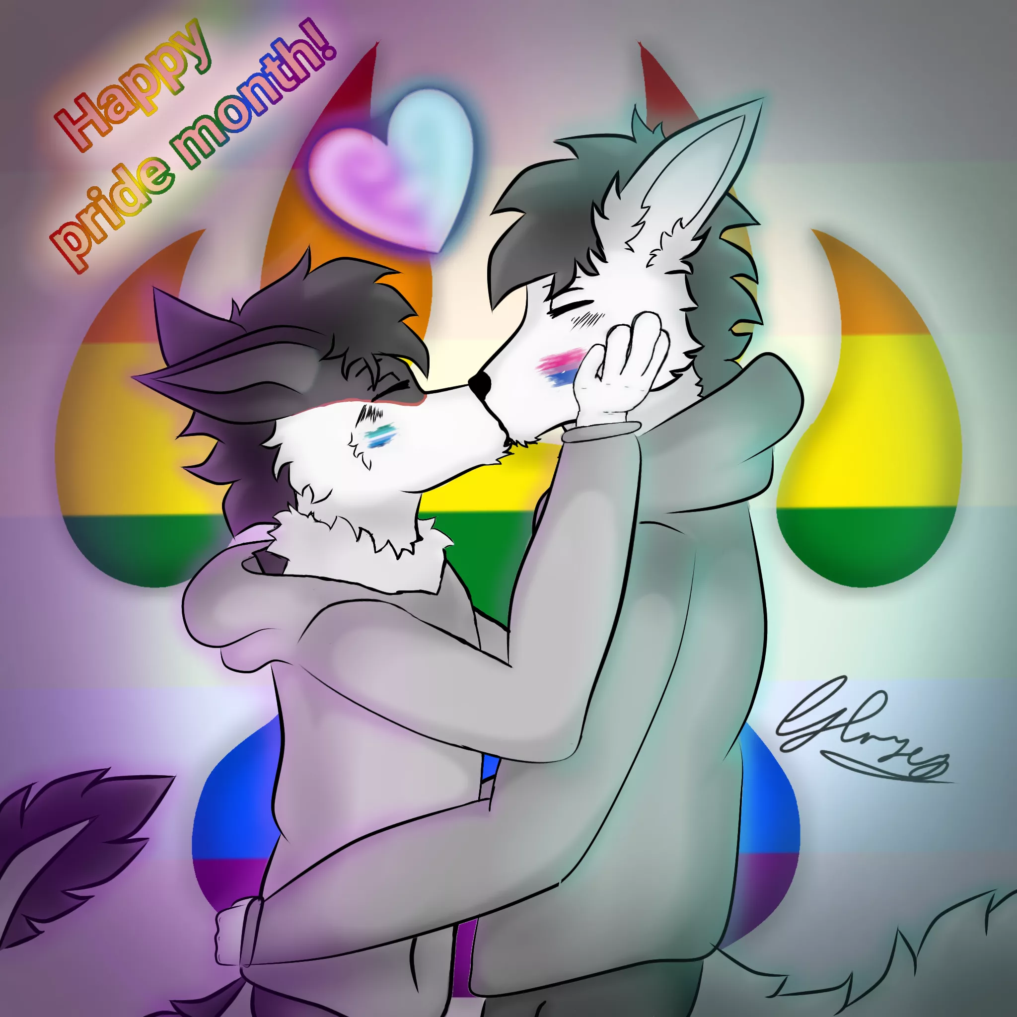 happy pride month to everyone in this beautiful community (for those who dont have partner yet.. im wishing luck to you).[art by me]