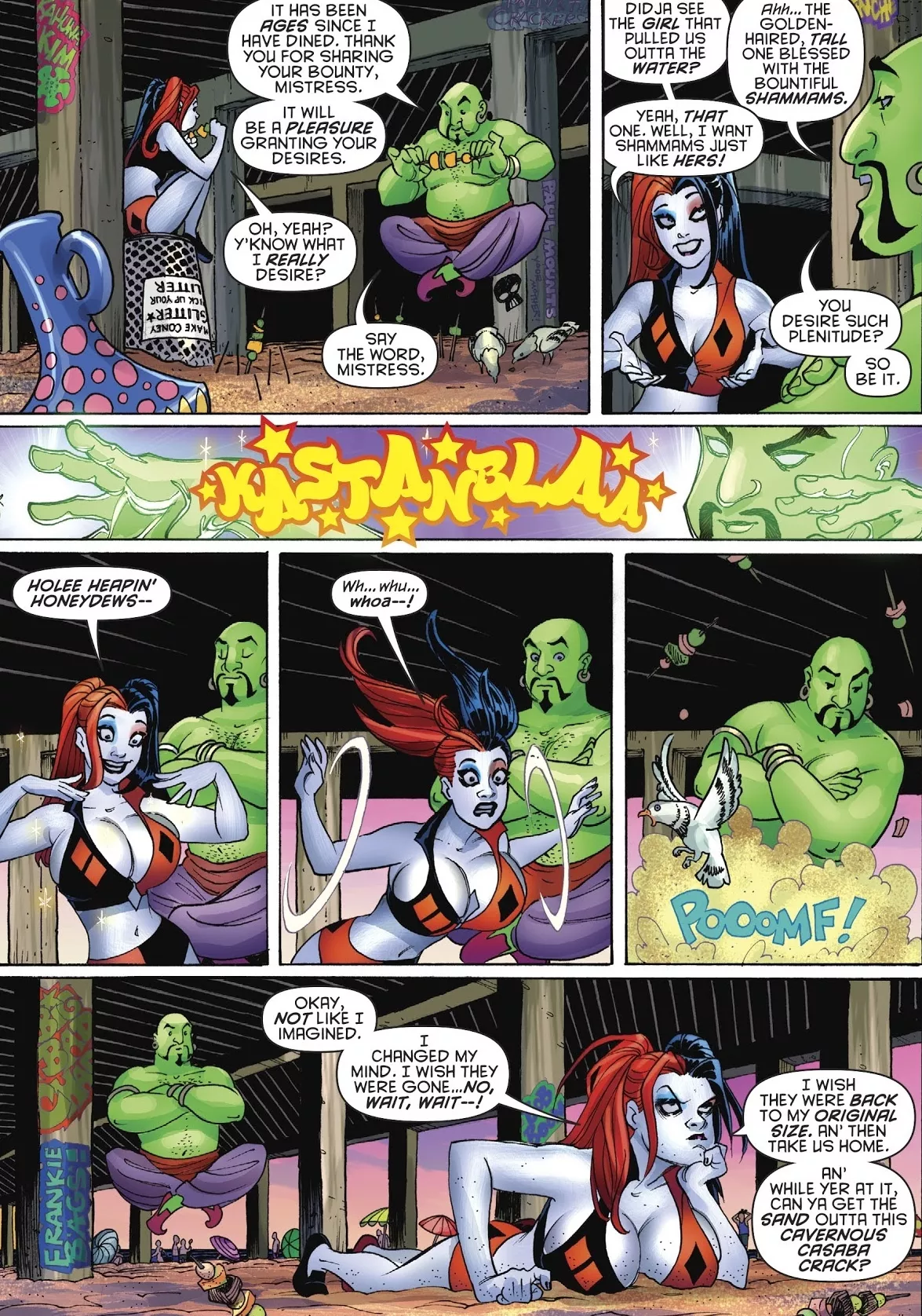 Harley wishes for shammams like Power Girl's [Harley Quinn: Be Careful What You Wish For]