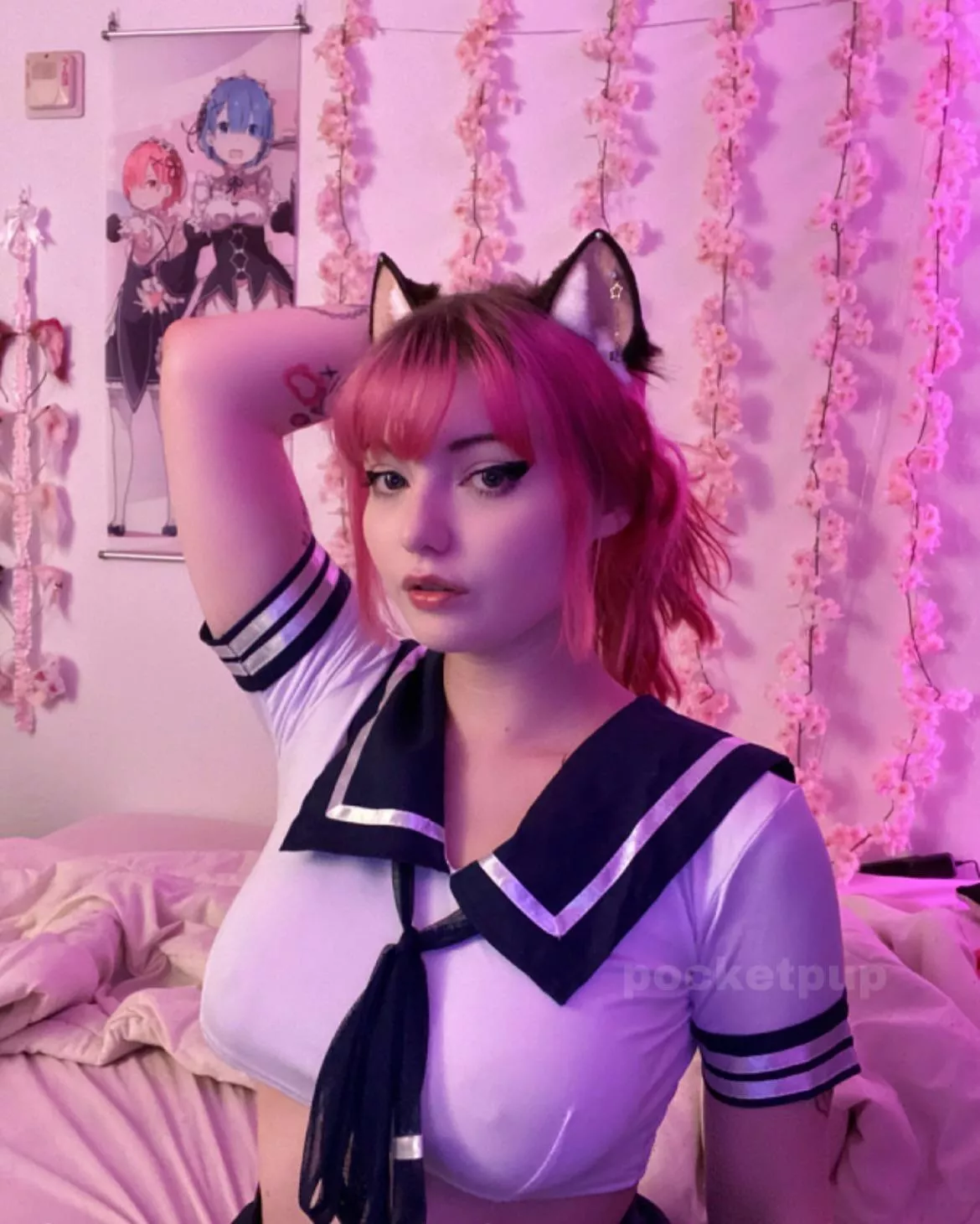 Has your pink haired kitty girl been good today?