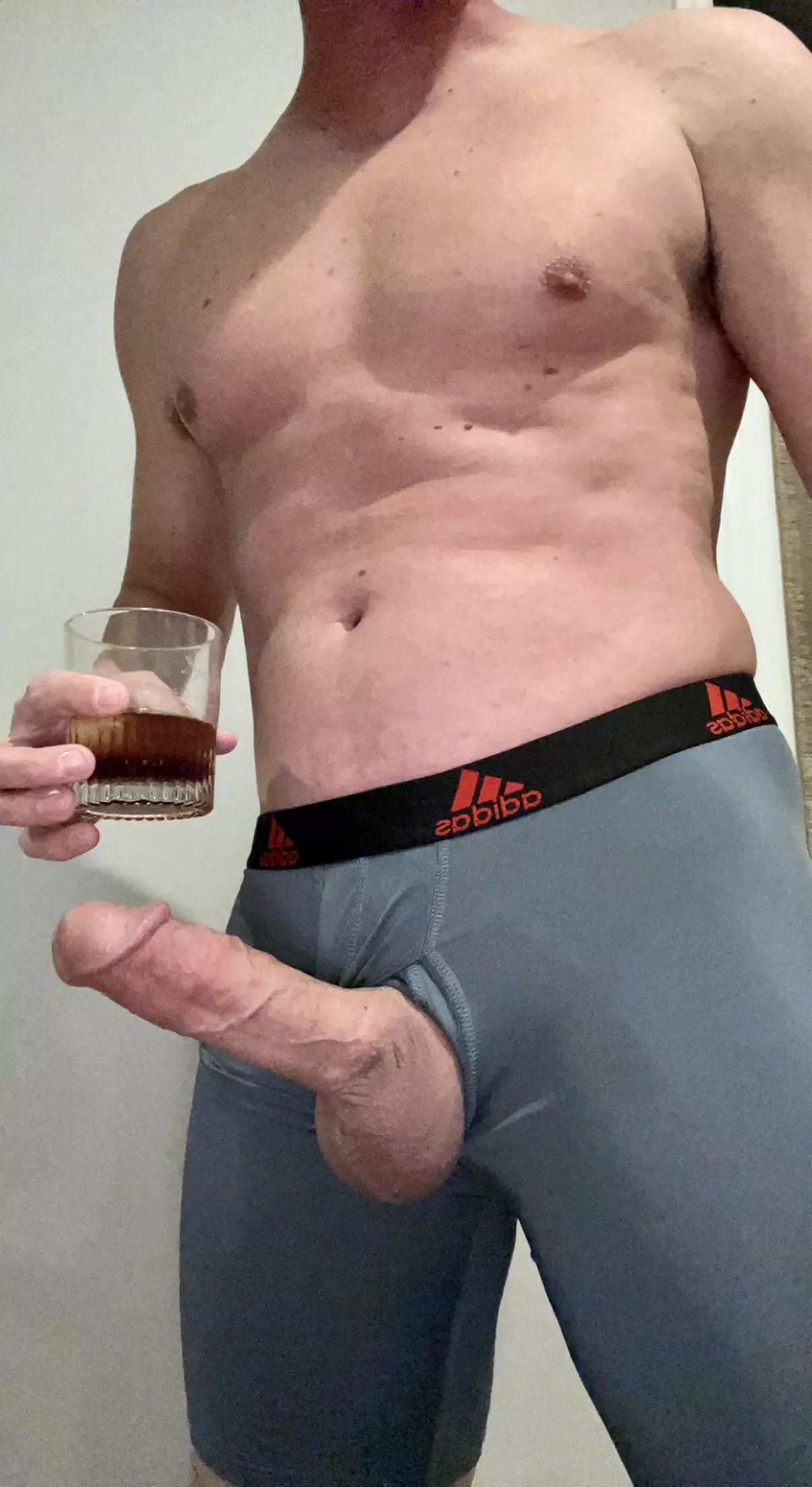 Have a drink and then drain these balls. [36]