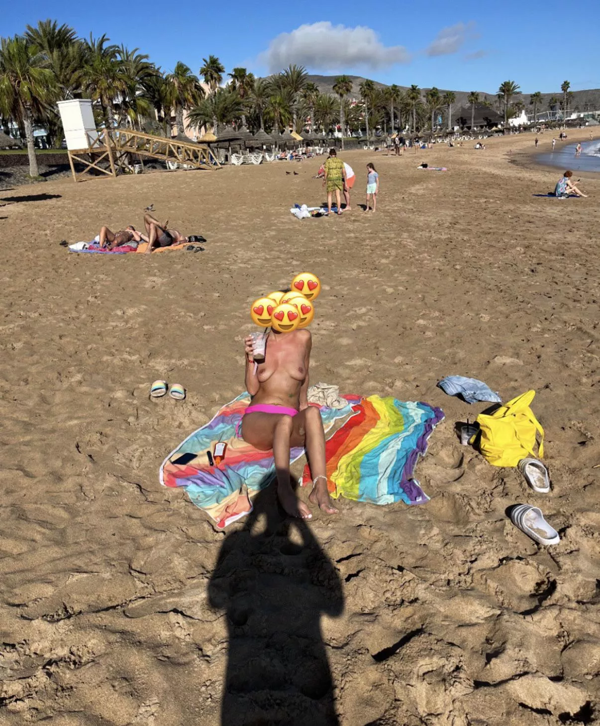 Having fun at the beach