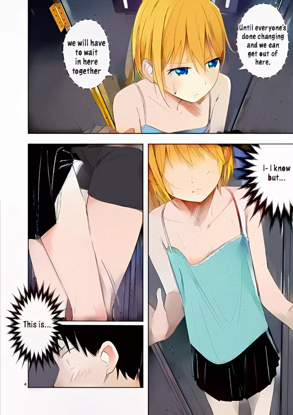 He almost touches it 😨 Kobinata Shin from manga Trap Heroine (Kohinata Makoto from Torappu Hiroin) AI colorized