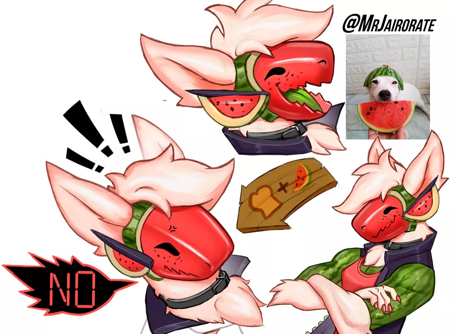 he doesn't like being called a toaster!🍉😡 art by me @MrJairorate on twitter