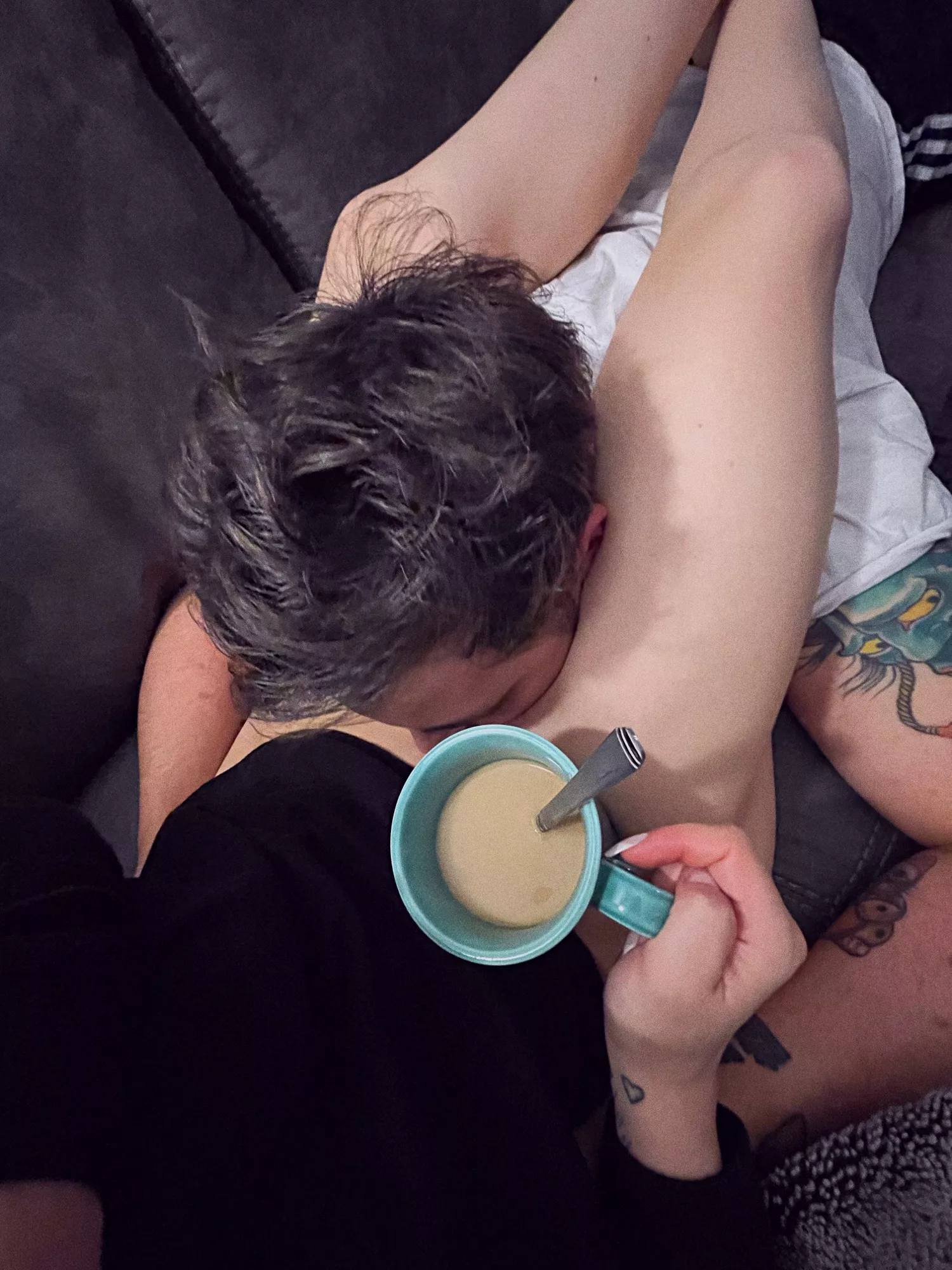 he makes me coffee and he makes me cum