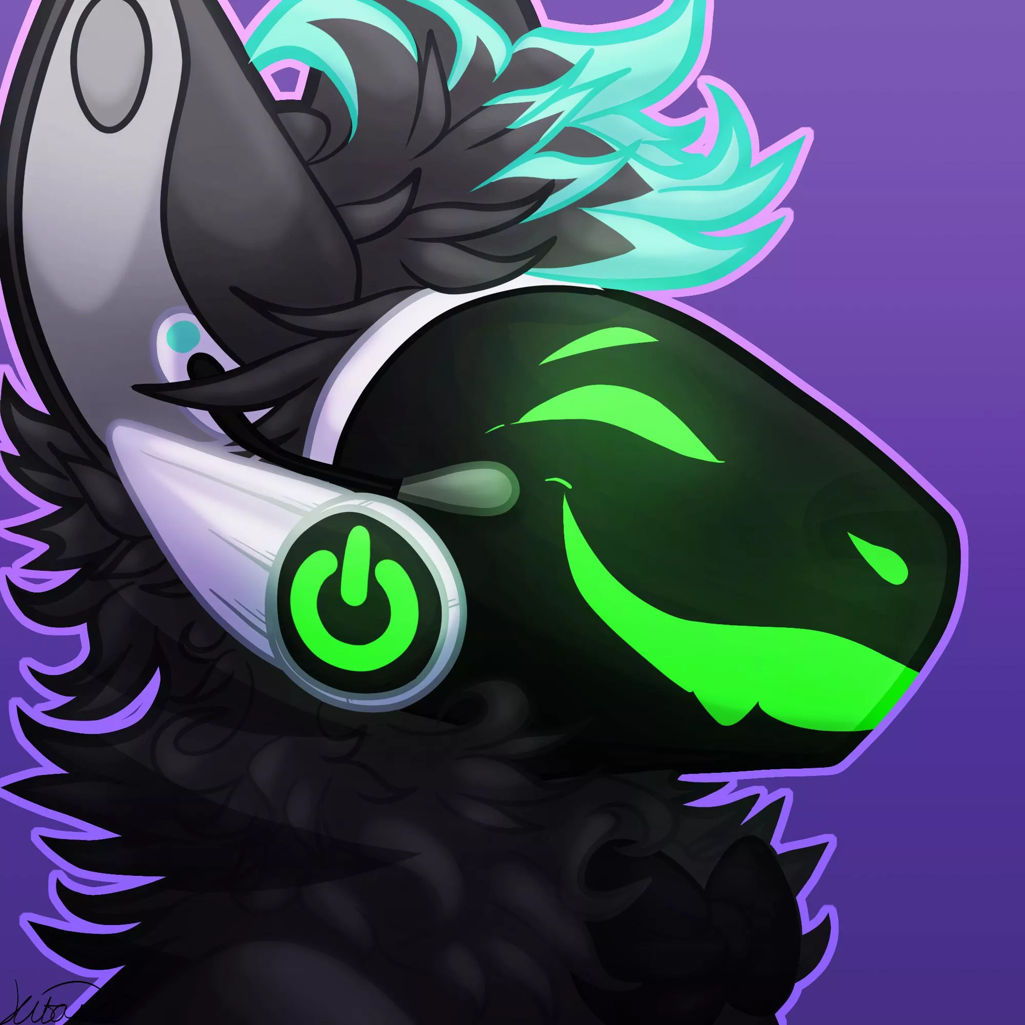 Headshot of my sona commisioned from Kitari#9946 on discord