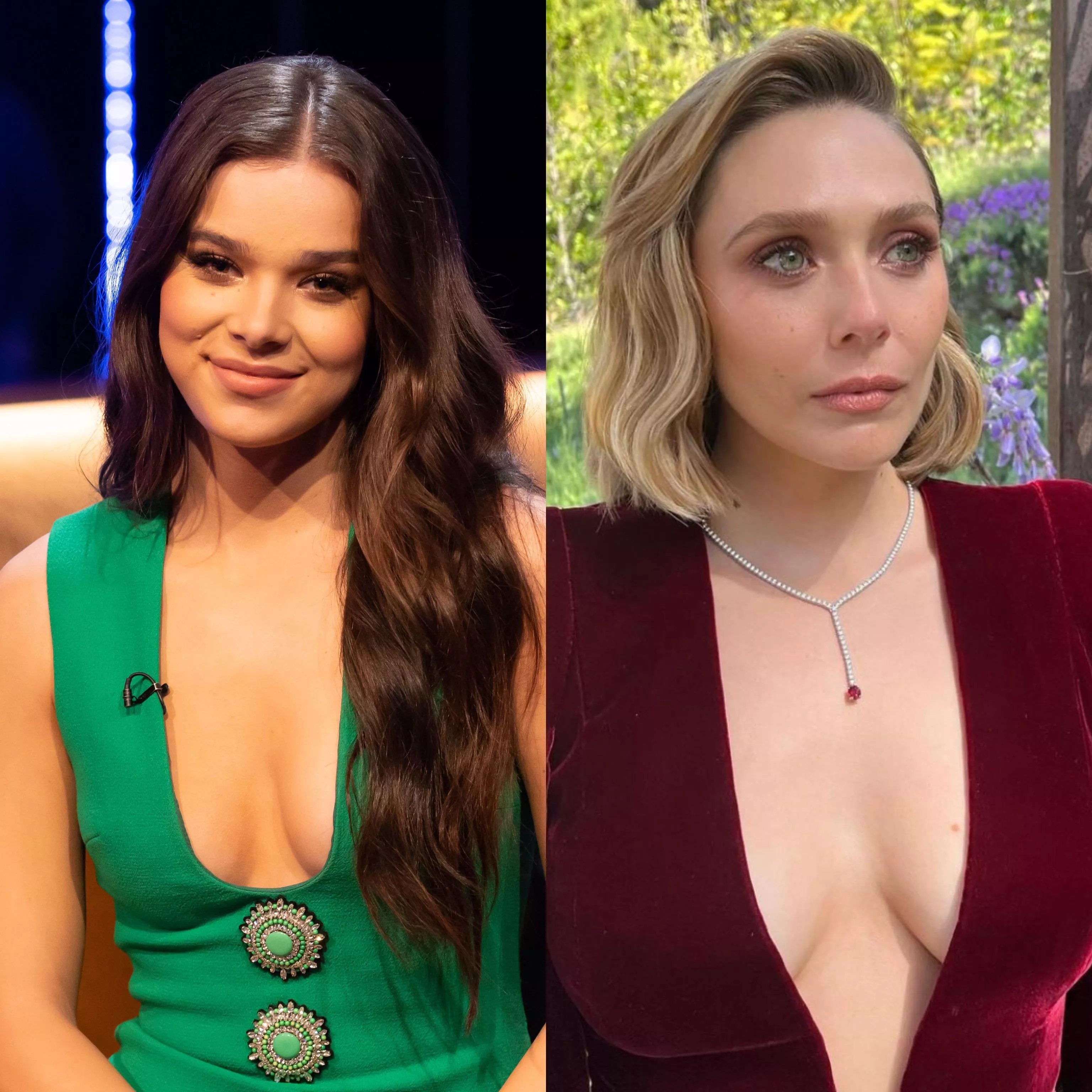 Help me cum to Hailee Steinfeld or Elizabeth Olsen?