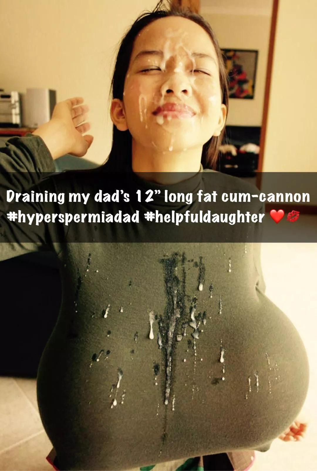 Helping dad cum