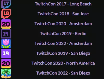 Here is an overview how the Twitchcon badges look like (https://twitchinsights.net/badges)