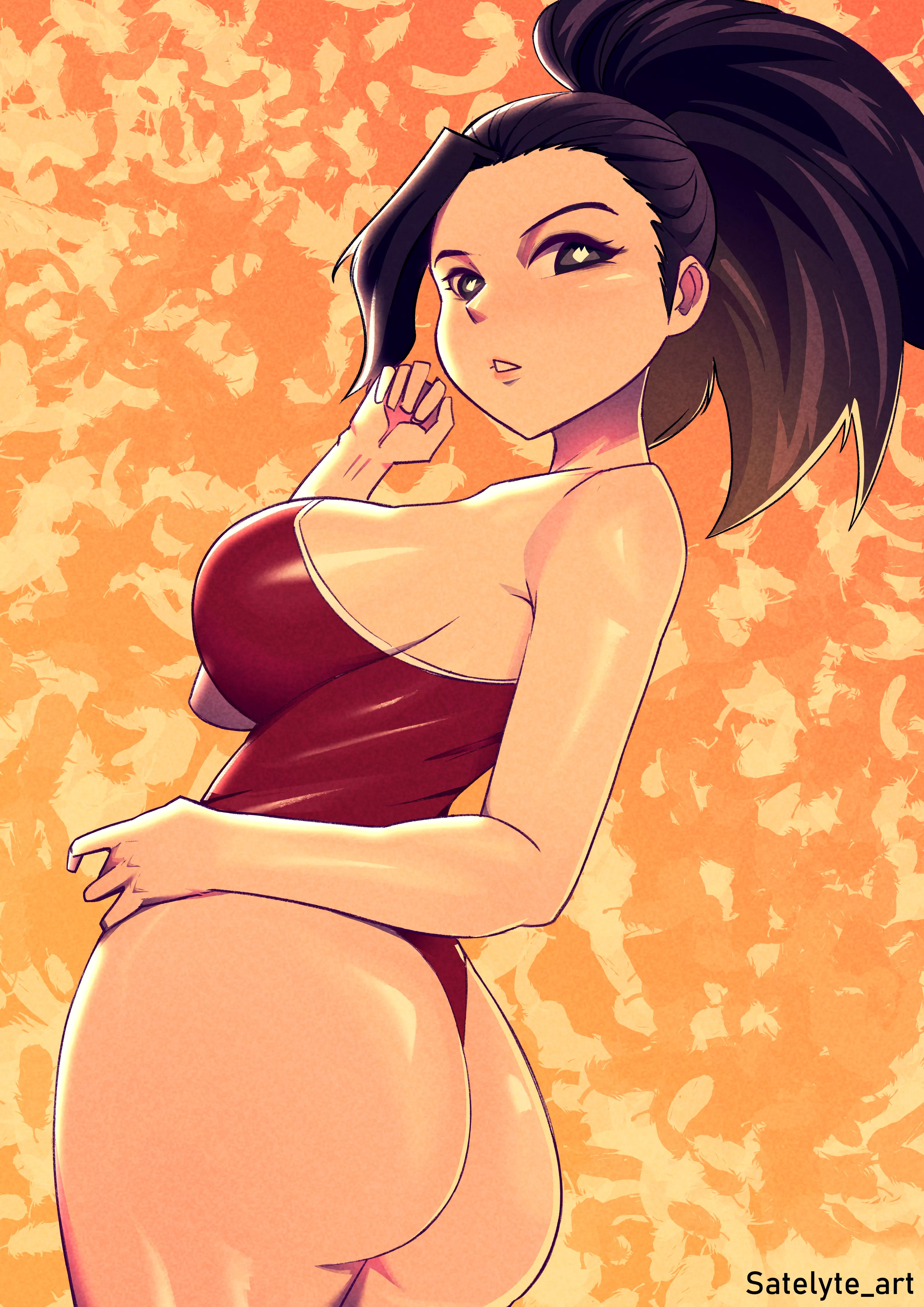 Here's another Momo art with big butt I made