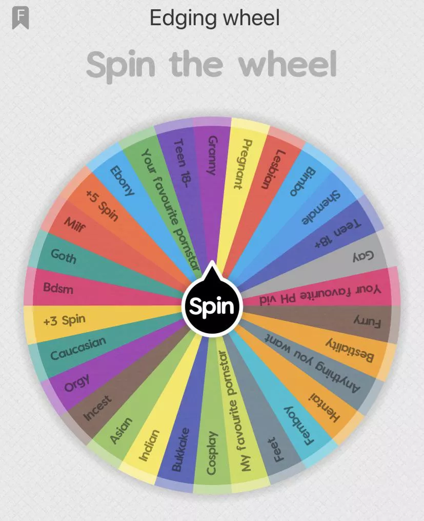 Hi I made an edging wheel (link in the comments) and Iâ€™ll edge for 5 mins to anything you get from your 5 spins: send me vids here on reddit or on SC(cr0_cr0) or on KIK (MARVELous_Cris)