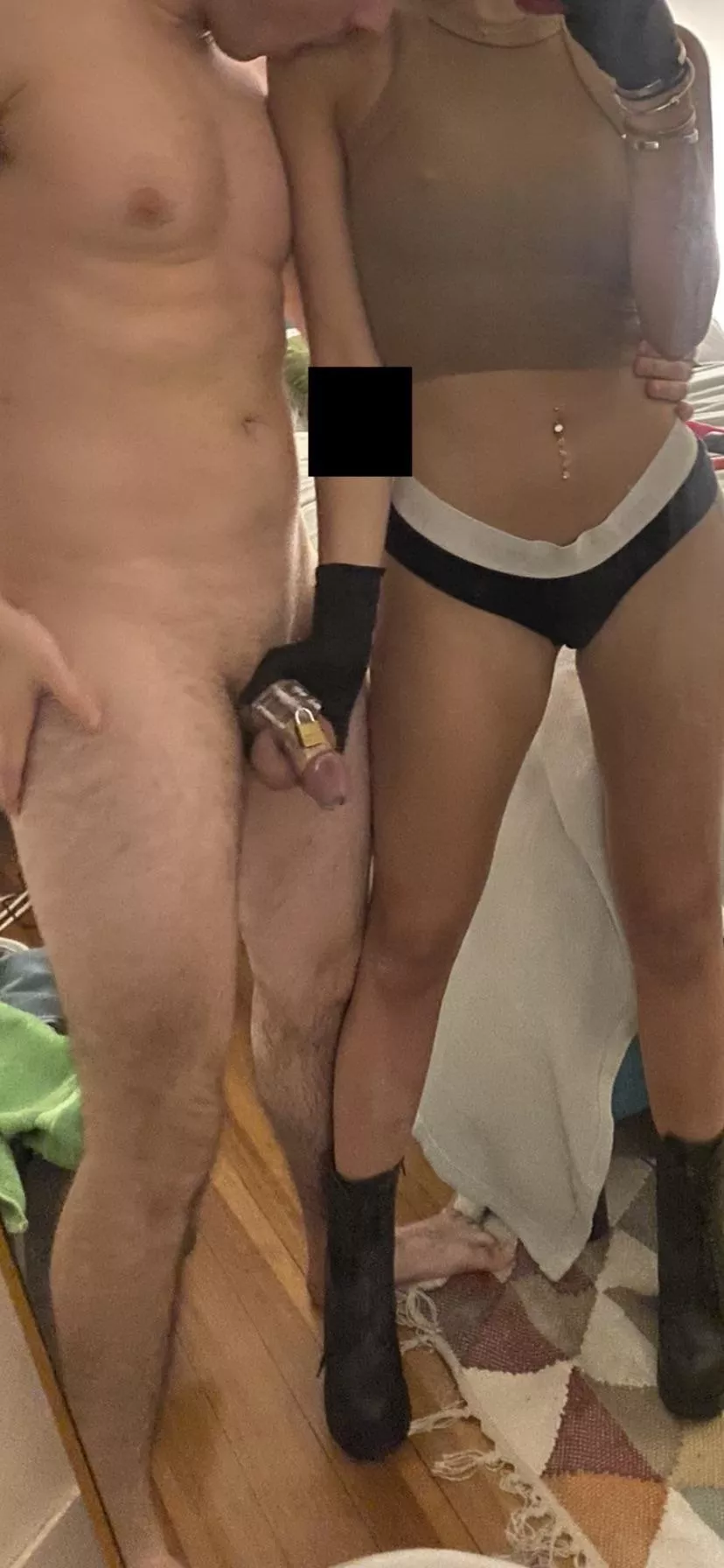 Hi reddit. Help me humiliate my locked up subby. He has been so bad for me 😒