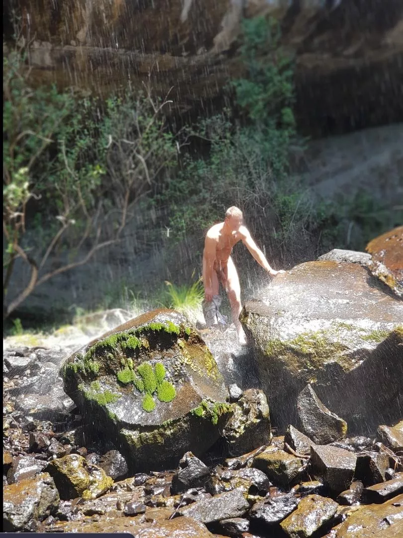 Hiking at the Waterfall