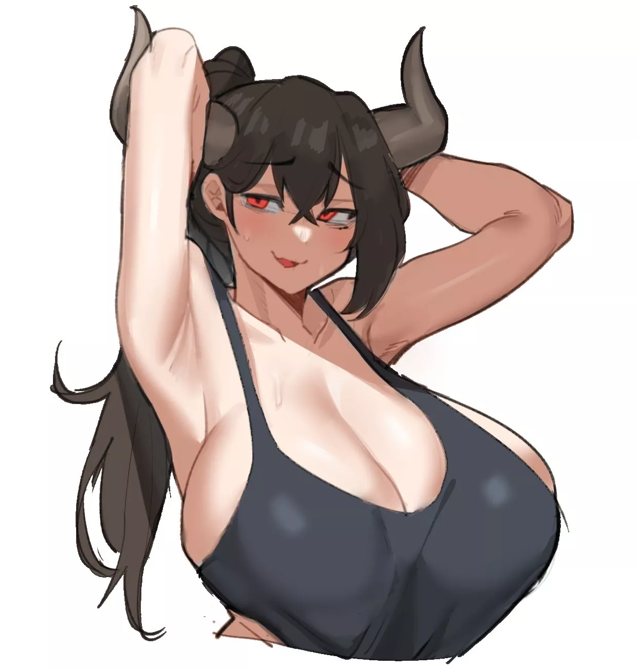 Horns and heavy tits