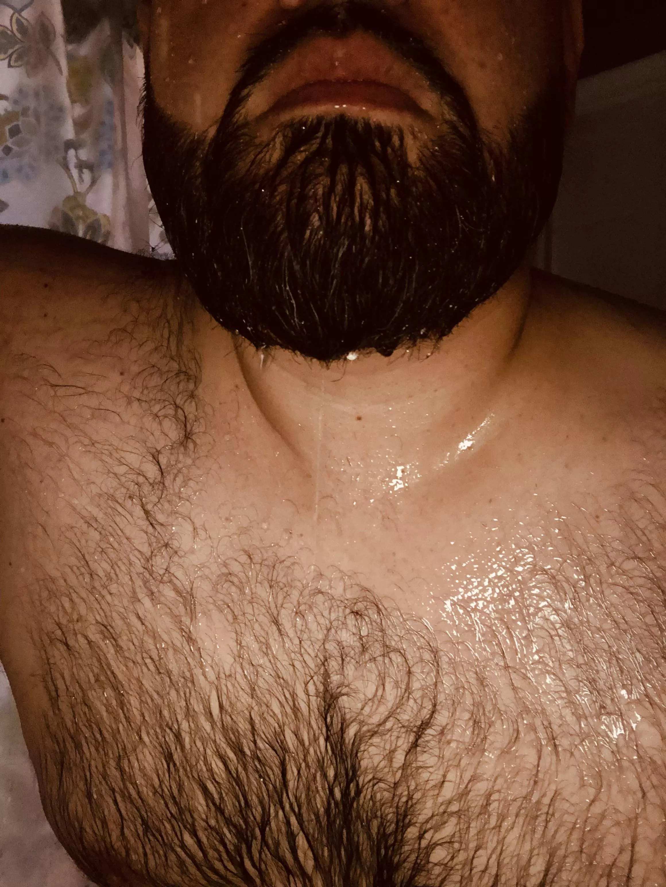 Hot shower after a long day.