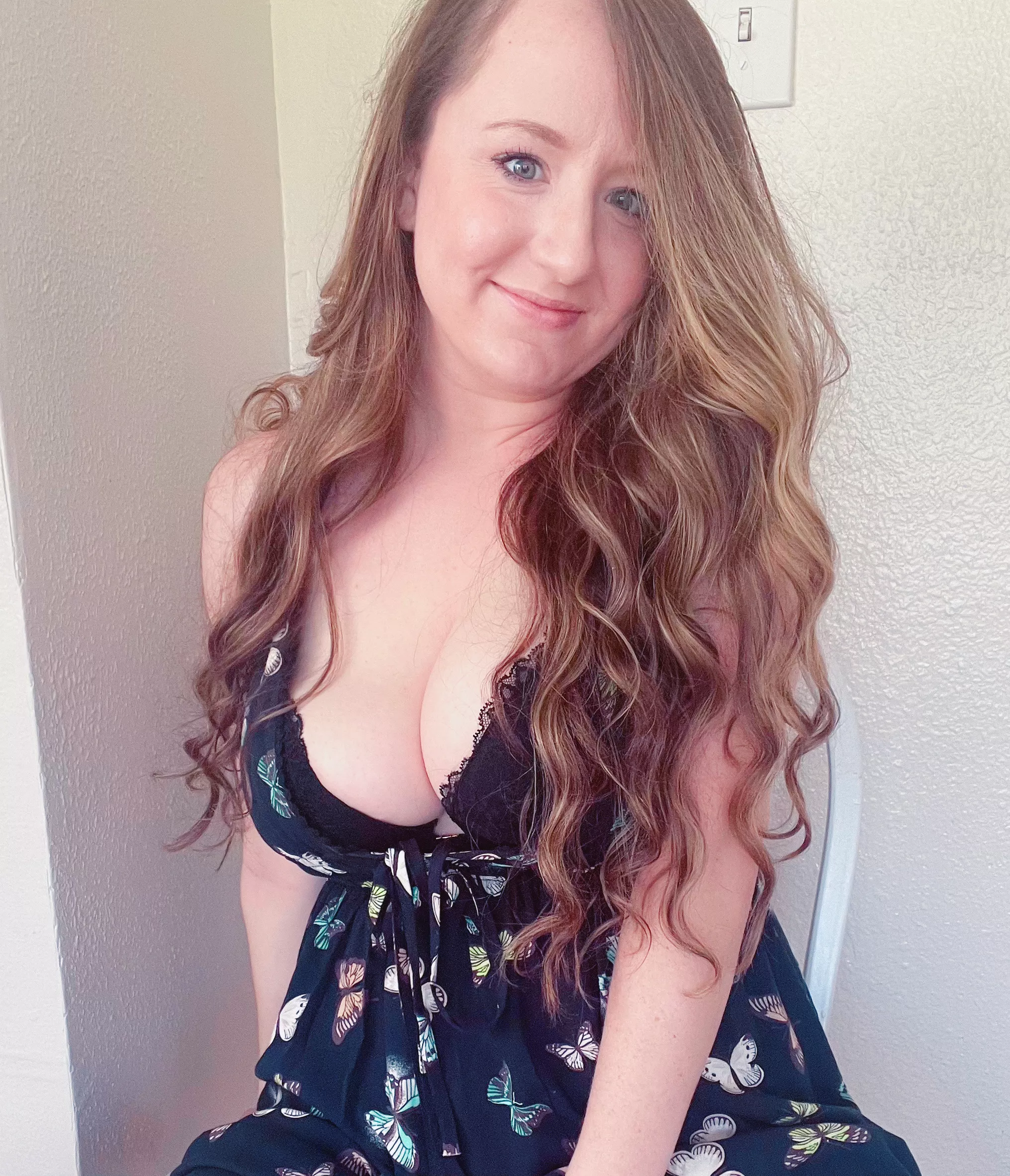 how's my cleavage in this sundress today?