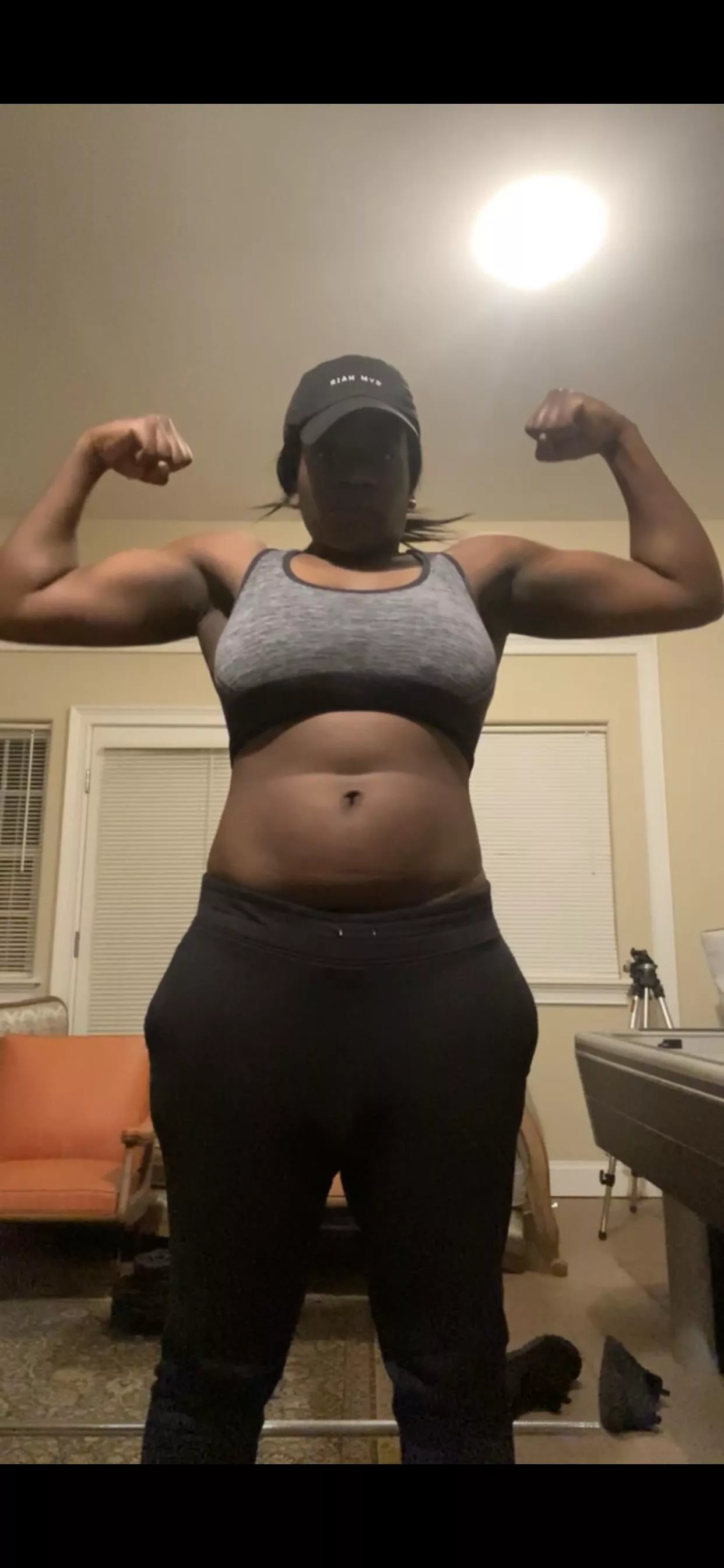 Howâ€™s my gains? Just started lifting a month ago [F]