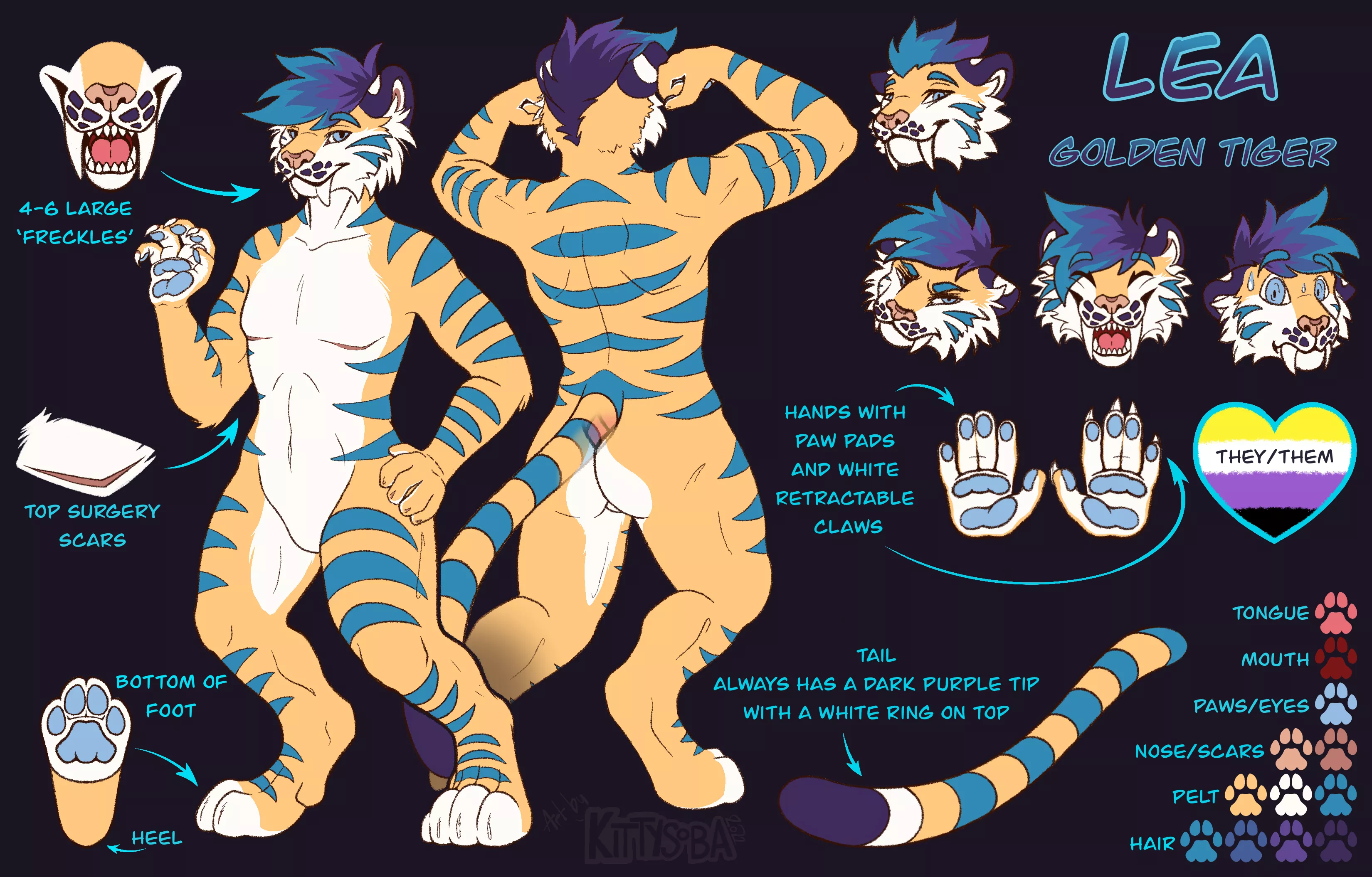 'I am no Graphic Designer but I can do myself a Ref Sheet..' - @KittysobaArt