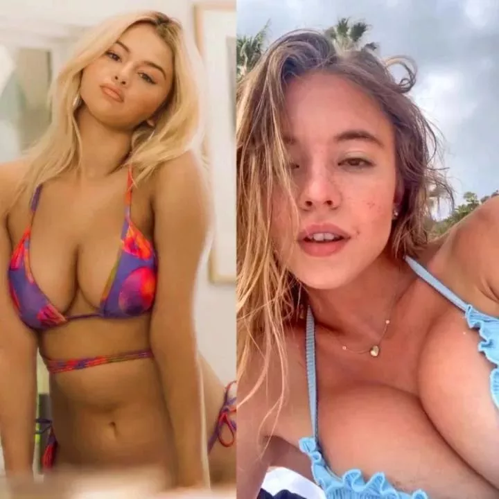 I could live happy between Selena Gomez and Sydney Sweeney's perfect set of tits