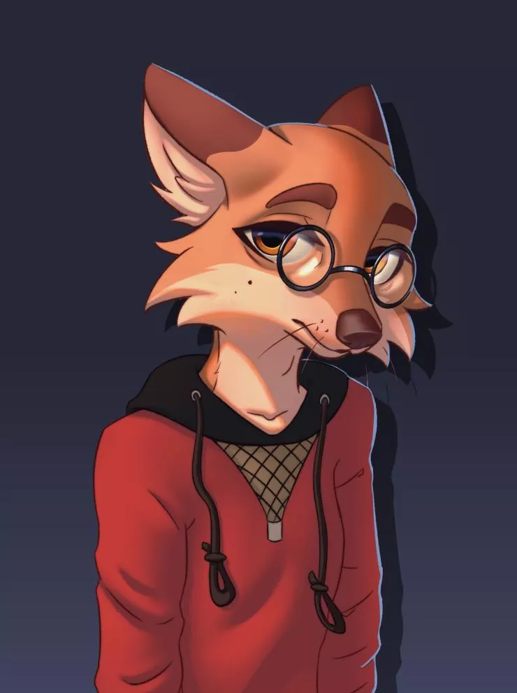 I decided to draw my fox self again, itâ€™s been a while.