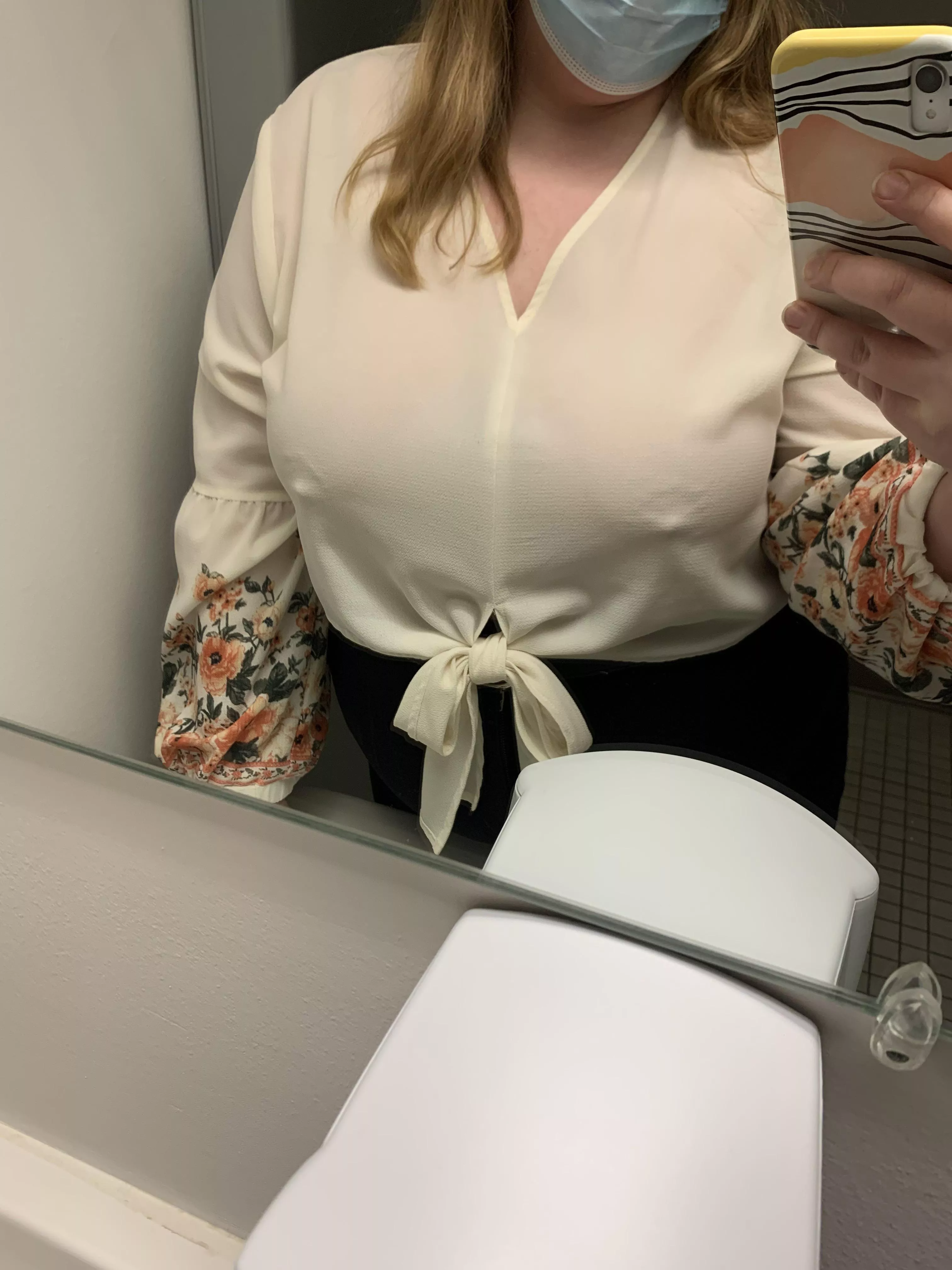 I did not realize how sheer this top is until I went to the restroomâ€¦..oops