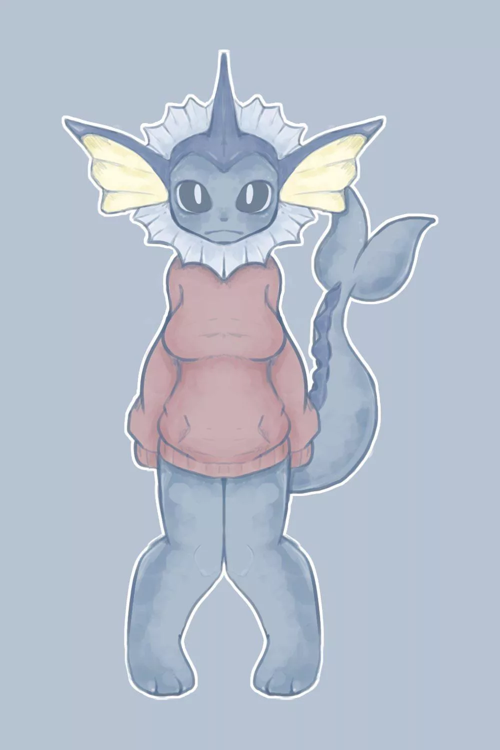 i drew a vaporeon a couple days ago!