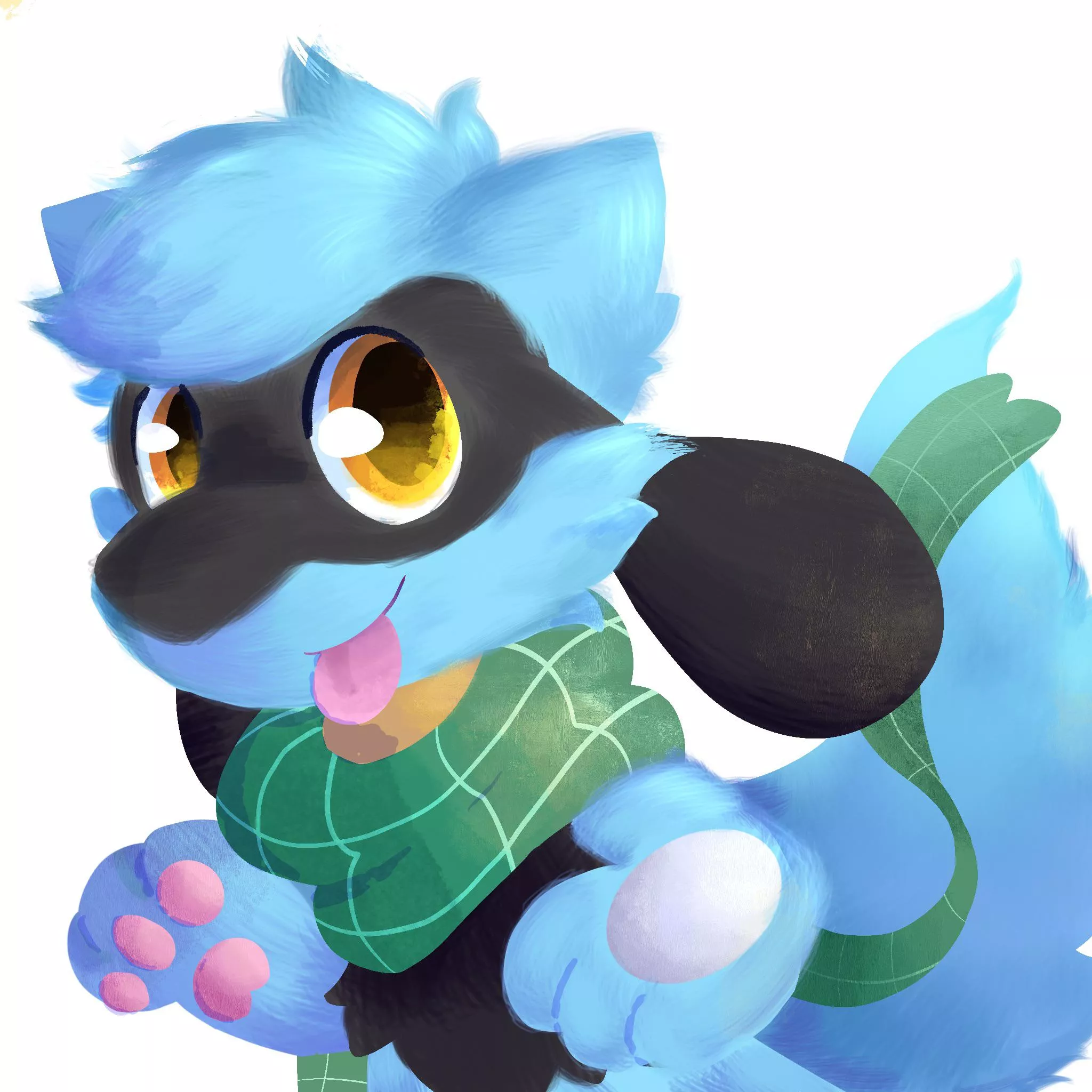 I drew a very fluffy Riolu!