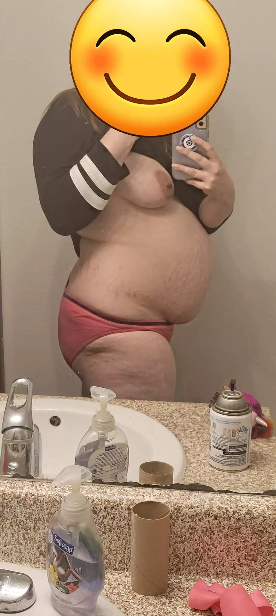 I fucking love her pregnant body. Should I go for it again once she's healed?