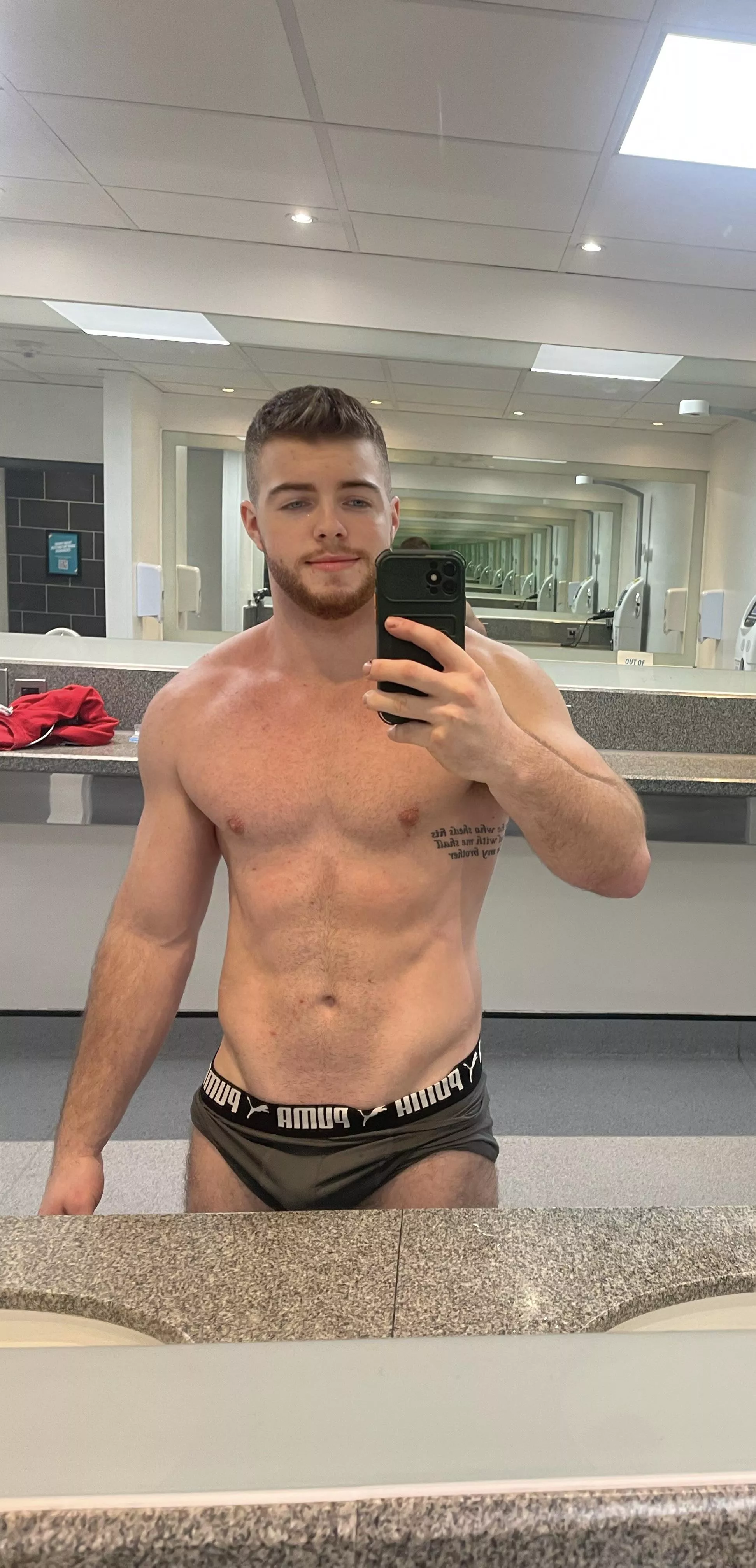 I had a bulge in my gym locker room