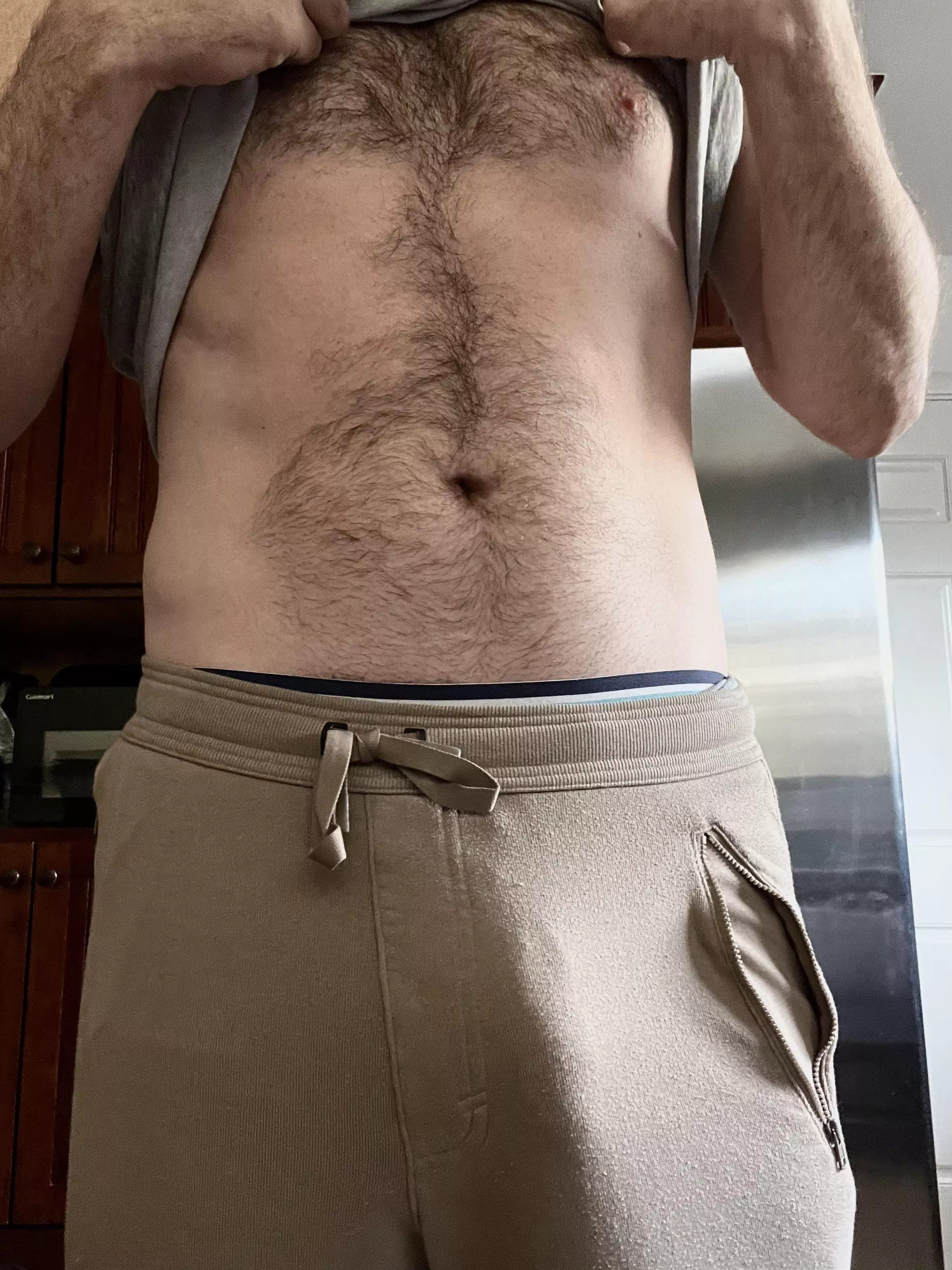 I honestly had no idea that you could see the veins of my cock through these sweatpants. Realized after coming back from a coffee shop.